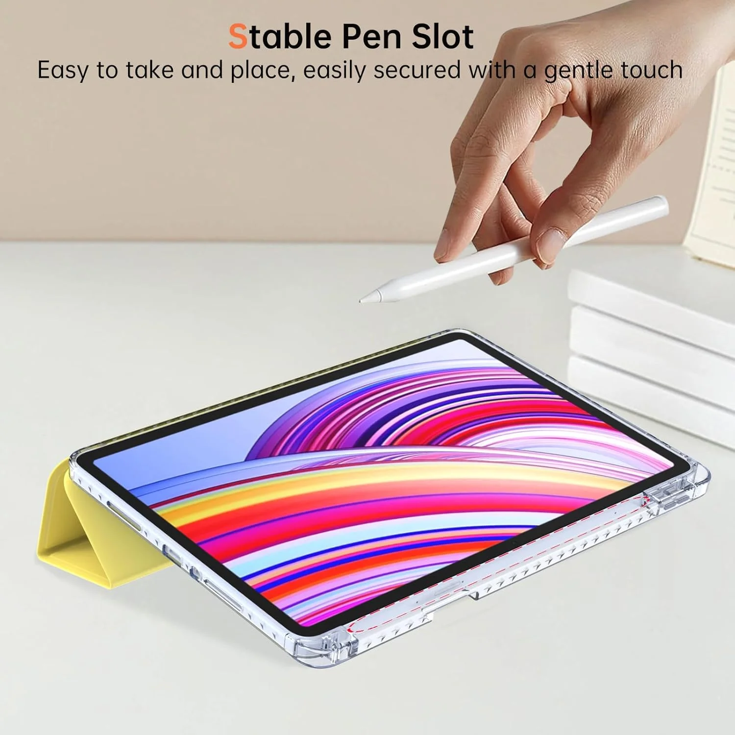 کاور شفاف Gruattreay سازگار با شیائومی Redmi Pad Pro 12.1 اینچ، کاور تبلت ضد ضربه تاشو Y با جای قلم و عملکرد خواب/بیدار خودکار و پایه، محافظ کودکانه (سبز)