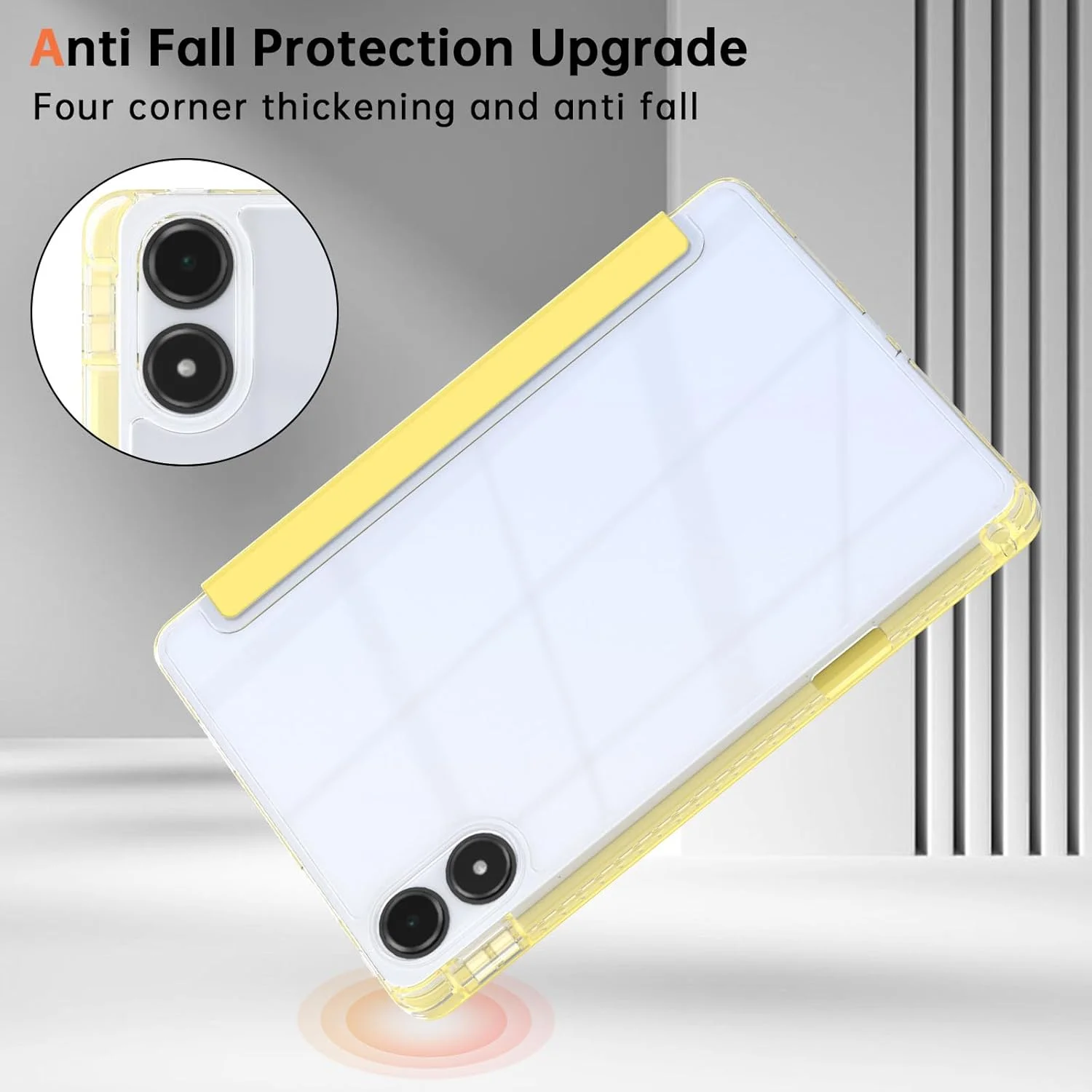 کاور شفاف Gruattreay سازگار با شیائومی Redmi Pad Pro 12.1 اینچ، کاور تبلت ضد ضربه تاشو Y با جای قلم و عملکرد خواب/بیدار خودکار و پایه، محافظ کودکانه (سبز)
