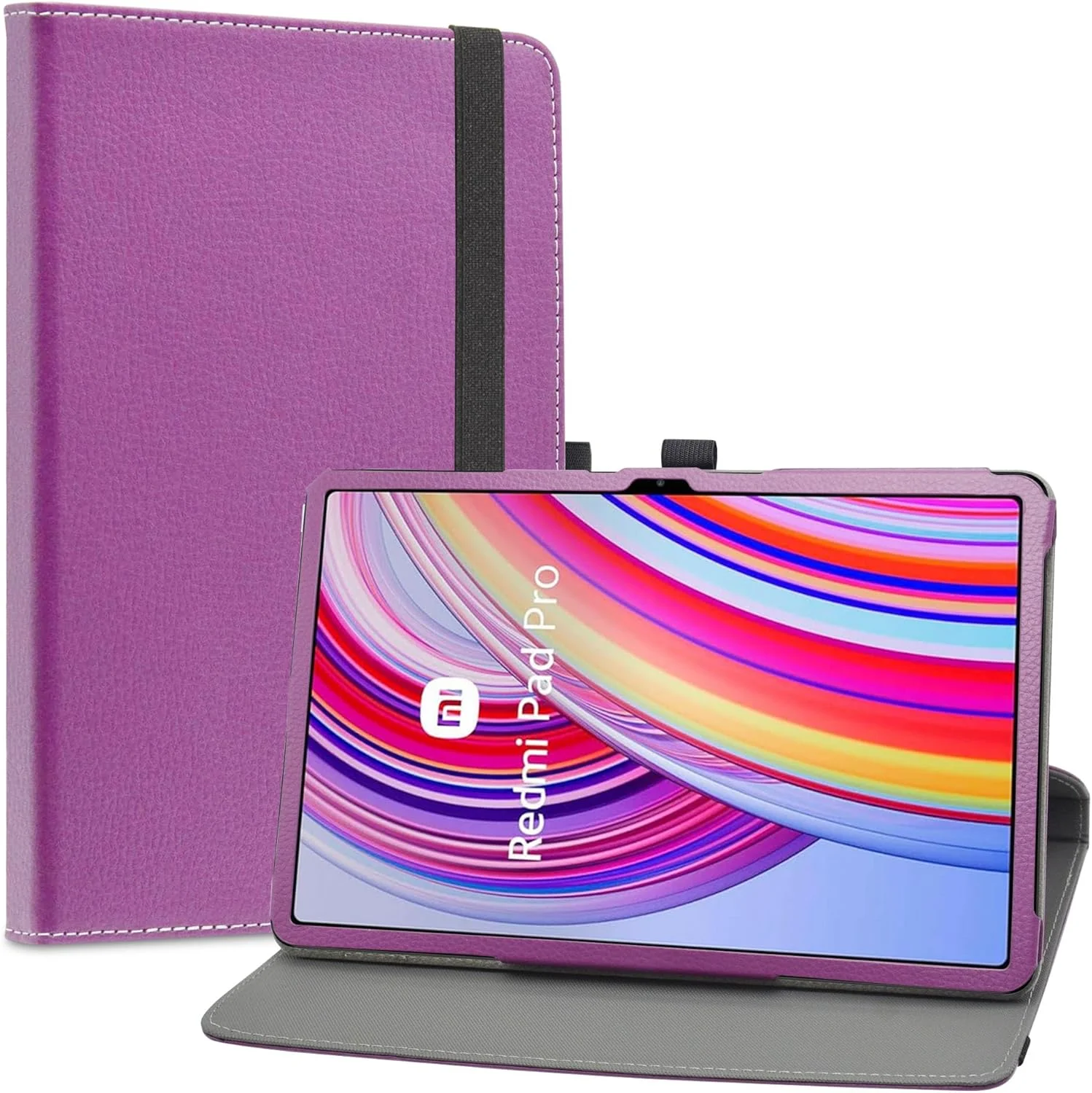 کیف چرخشی LiuShan برای شیائومی Redmi Pad Pro، کیف با قابلیت چرخش 360 درجه برای تبلت شیائومی Redmi Pad Pro/Xiaomi Poco PAD 12.1 اینچ 2024، بنفش