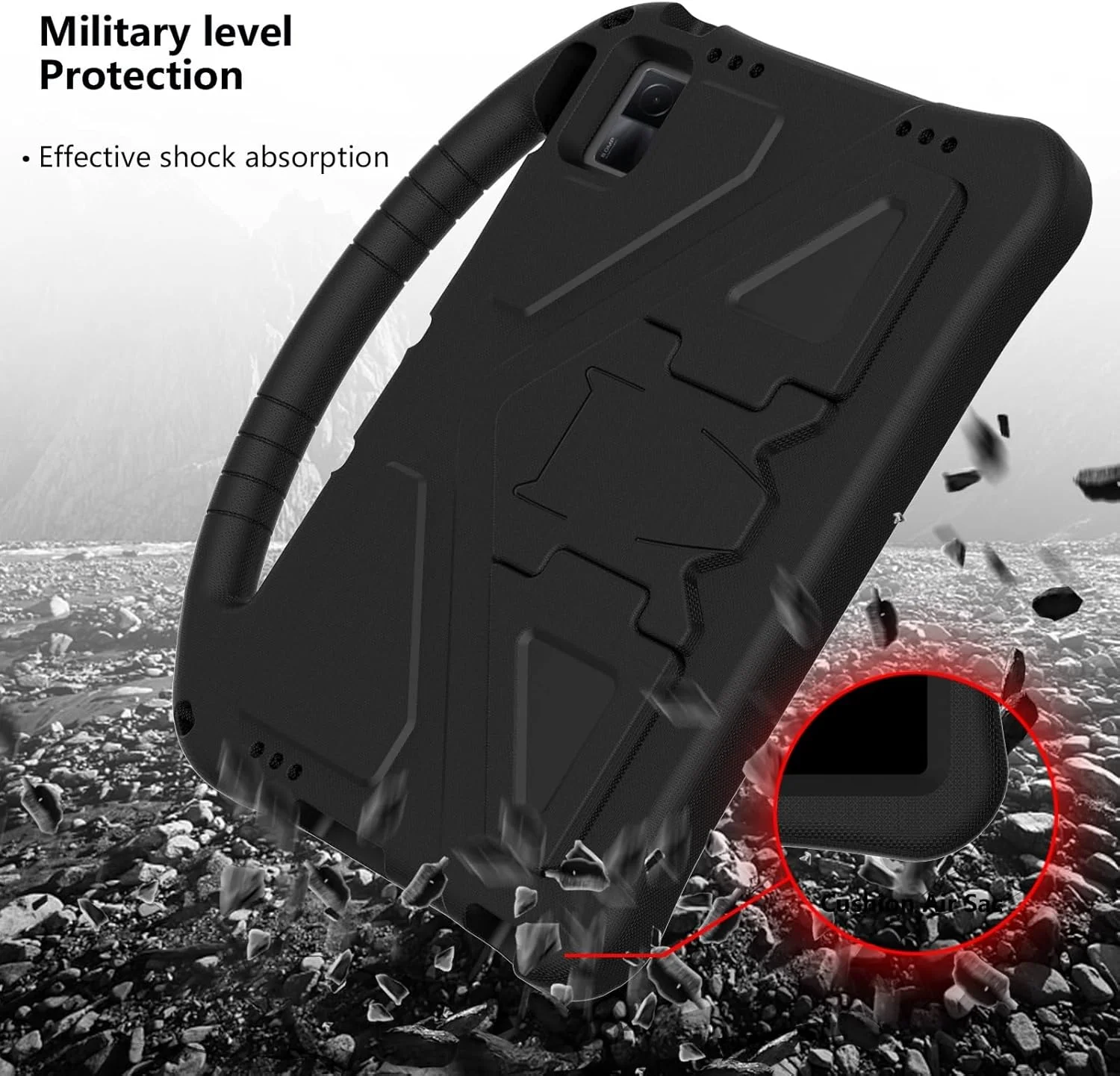 کیف تبلت کودکانه سازگار با تبلت شیائومی Redmi Pad SE 11 اینچ (نسخه 2023)، کاور سبک وزن EVA ضد ضربه با دسته و پایه، کاور پشتی مقاوم و ضد ضربه برای تبلت Redmi Pad SE (مشکی) کیف تبلت کودکانه سازگار با تبلت شیائومی Redmi Pad SE 11 اینچ (نسخه 2023)، کاور سبک وزن EVA ضد ضربه با دسته و پایه، کاور پشتی مقاوم و ضد ضربه برای تبلت Redmi Pad SE (مشکی)