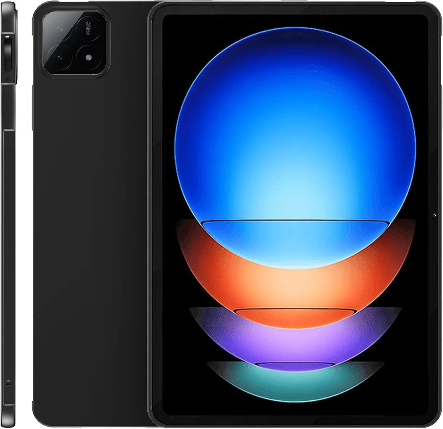 کاور zZjoOoj برای تبلت شیائومی پد 6s Pro (2024) 12.4 اینچی، کاور محافظ نرم سیلیکونی مایع TPU - مشکی