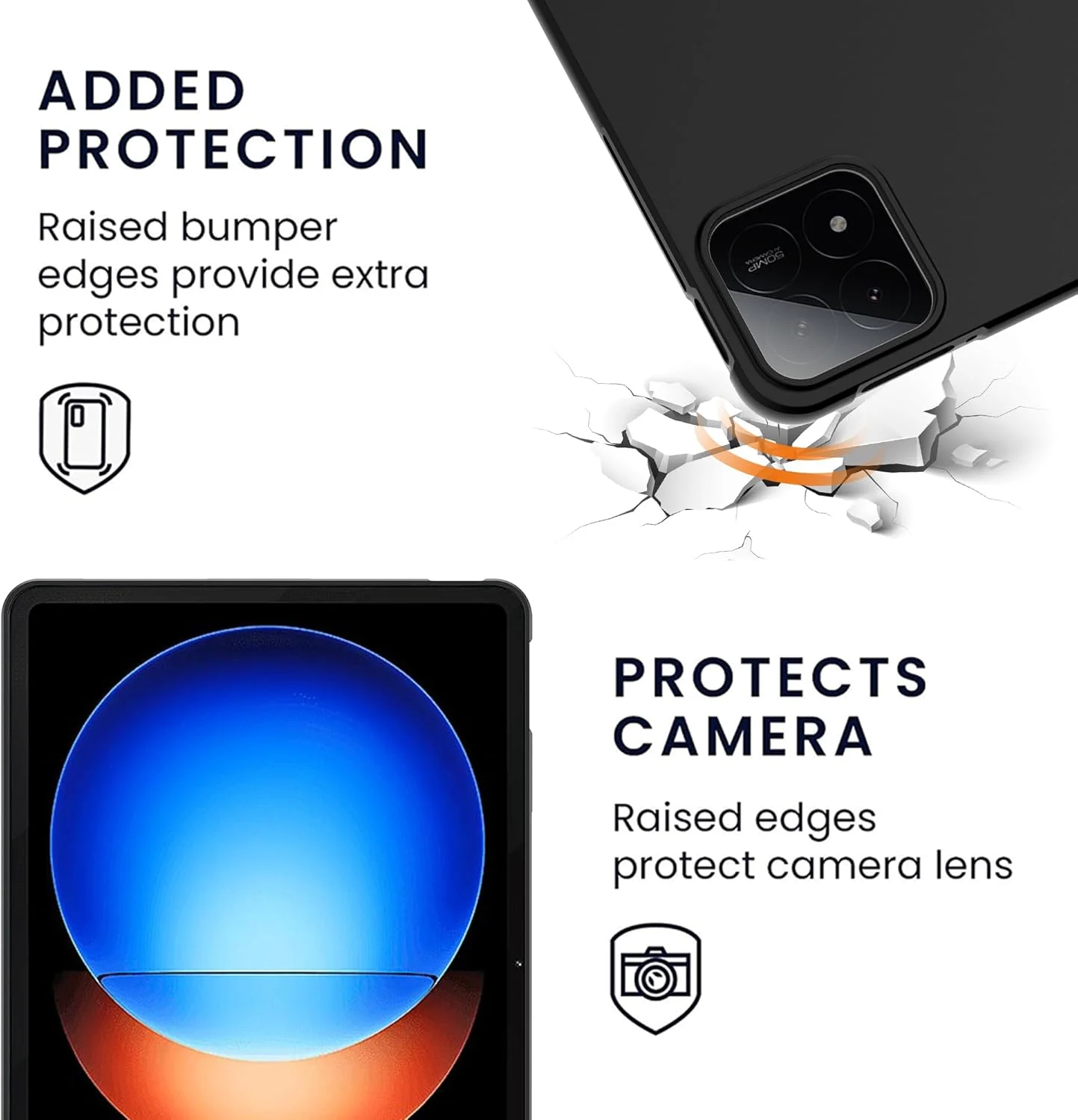 کاور zZjoOoj برای تبلت شیائومی پد 6s Pro (2024) 12.4 اینچی، کاور محافظ نرم سیلیکونی مایع TPU - مشکی کاور zZjoOoj برای تبلت شیائومی پد 6s Pro (2024) 12.4 اینچی، کاور محافظ نرم سیلیکونی مایع TPU - مشکی