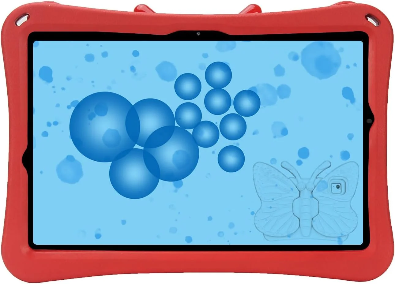 nincyee Kids Tablet Case for Xiaomi Pad 5 Pro 12.4",Eva Heavy Duty Shockproof Cover with Pencil Holder,Folding Kickstand,Rotating Butterfly Shape Cartoon Case for Children Fun