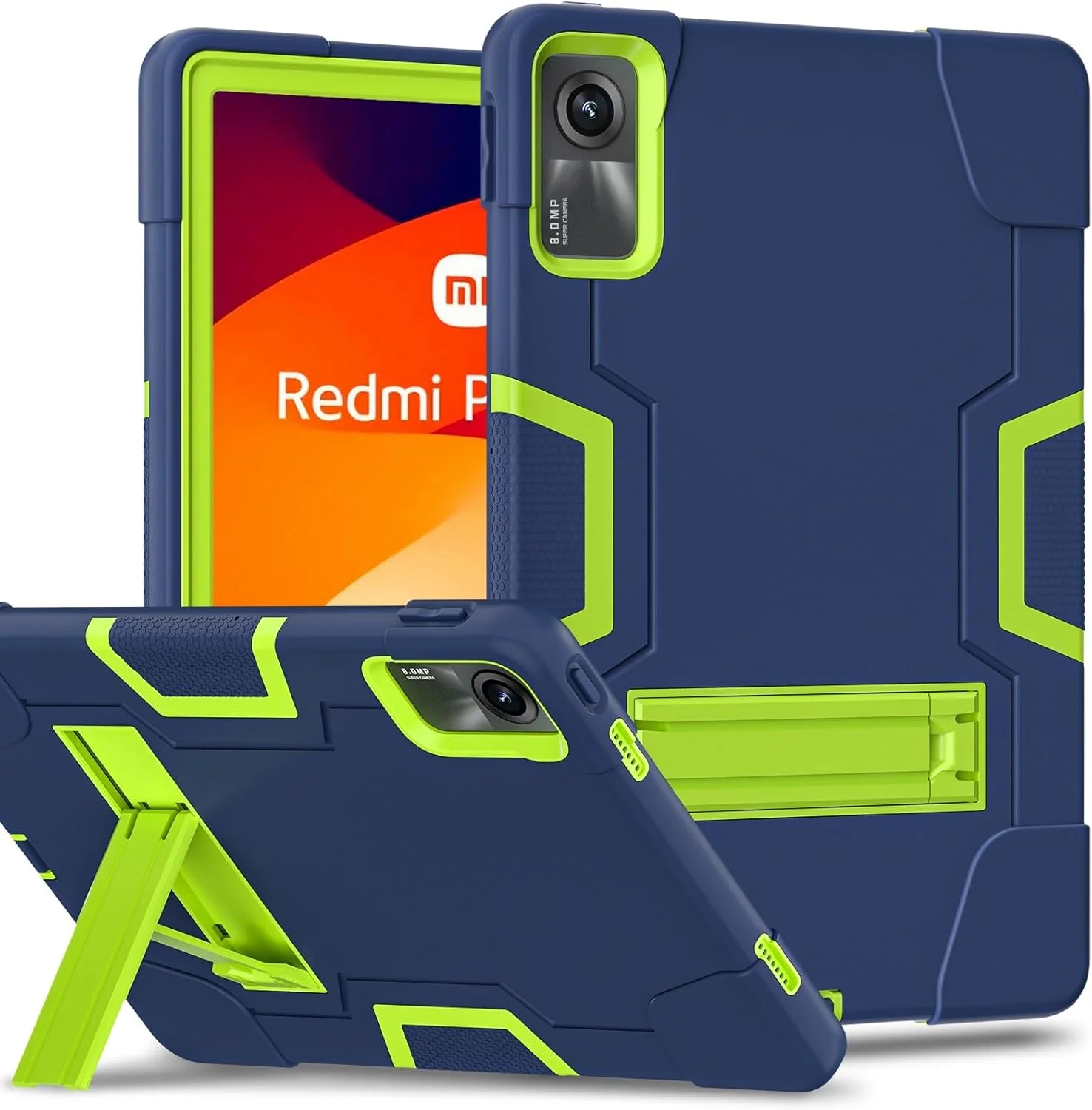 کیف محافظ تبلت مناسب برای شیائومی Redmi Pad SE 11 اینچ (2023)، کیف سیلیکونی مناسب برای تبلت با پایه نگهدارنده، کیف ضد ضربه، روکش محافظ کیف محافظ تبلت مناسب برای شیائومی Redmi Pad SE 11 اینچ (2023)، کیف سیلیکونی مناسب برای تبلت با پایه نگهدارنده، کیف ضد ضربه، روکش محافظ
