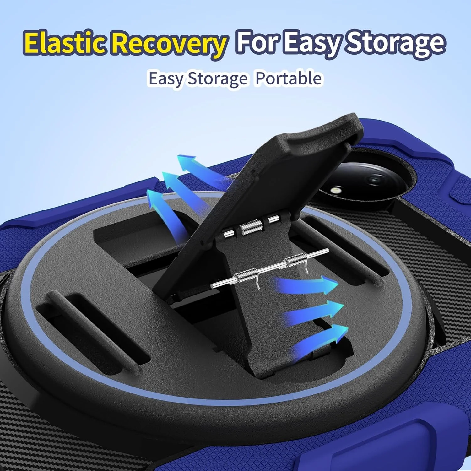 کیف تبلت مسافرتی سازگار با شیائومی Redmi Pad SE 8.7 اینچ 2024، پایه کشسان چند زاویه + بند چرخان 360 درجه قابل تنظیم، محافظ سه در یک کیف تبلت مسافرتی سازگار با شیائومی Redmi Pad SE 8.7 اینچ 2024، پایه کشسان چند زاویه + بند چرخان 360 درجه قابل تنظیم، محافظ سه در یک