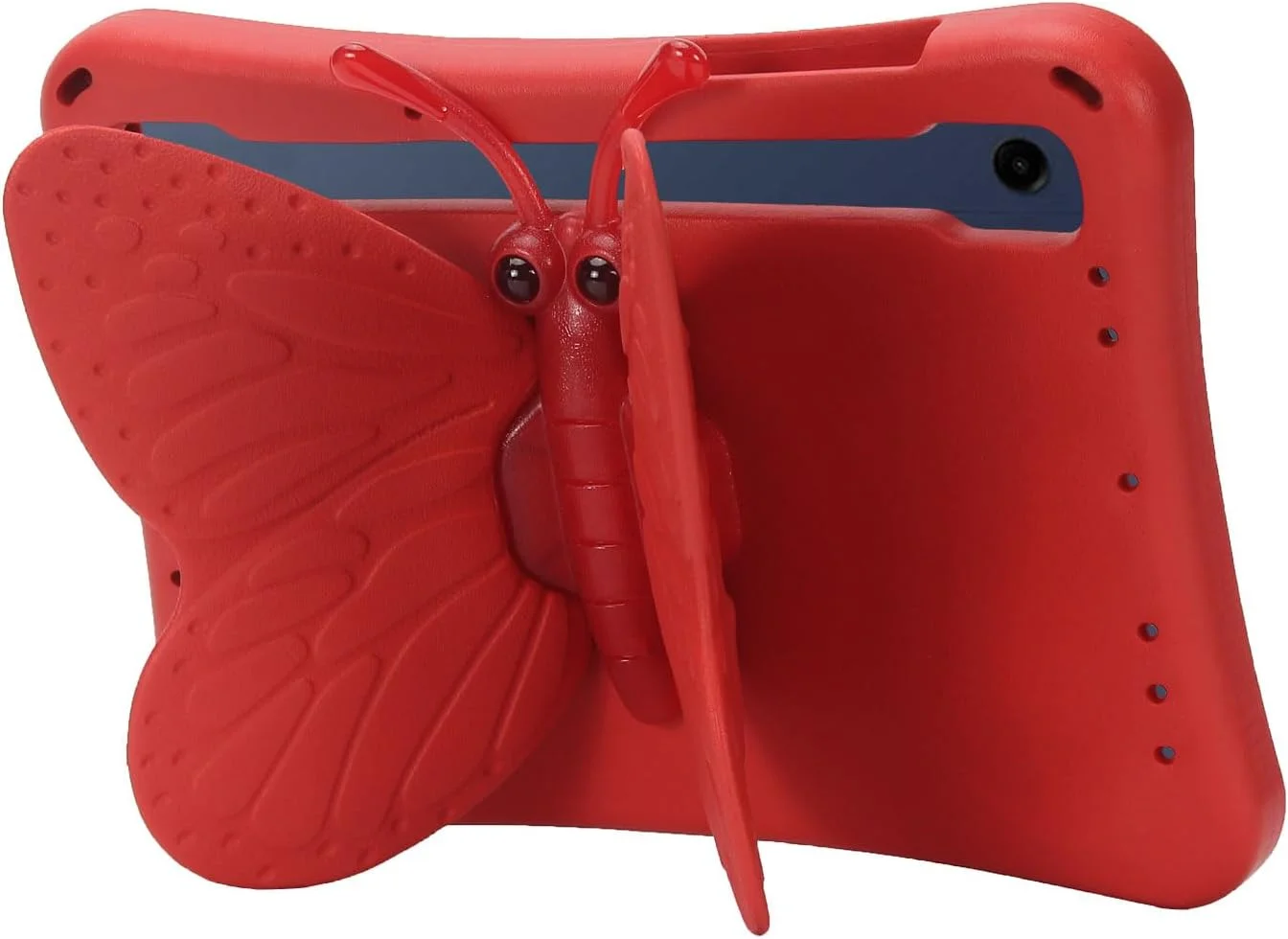 nincyee Kids Tablet Case for Xiaomi Pad 5 Pro 12.4",Eva Heavy Duty Shockproof Cover with Pencil Holder,Folding Kickstand,Rotating Butterfly Shape Cartoon Case for Children Fun