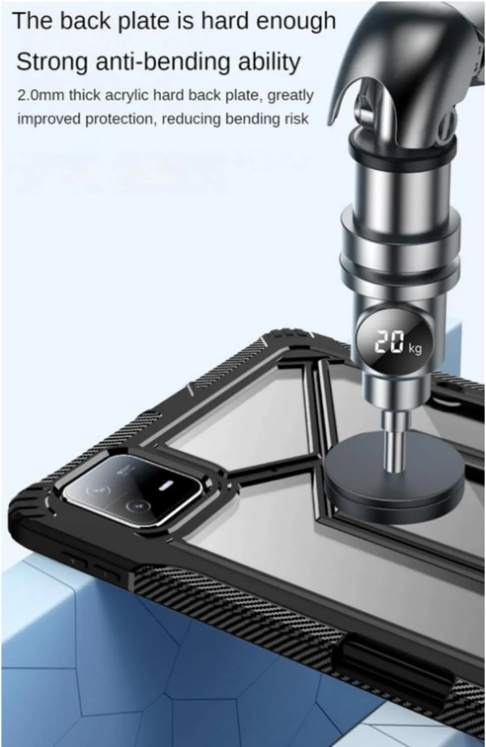 قاب محافظ سخت اکریلیک شفاف SKEIDO برای شیائومی پد 6 پرو 11 2023 و شیائومی پد 6 11 اینچی، قاب ضد ضربه سخت TPU+PC بادوام (مشکی)