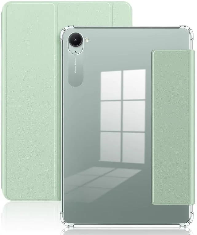 کاور نیمه شفاف Gruattreay سازگار با تبلت شیائومی Redmi K Pad 8.8 اینچ 2025، کاور پشتی شفاف و کاور استند تاشو با قابلیت خواب/بیدار شدن خودکار (سبز)