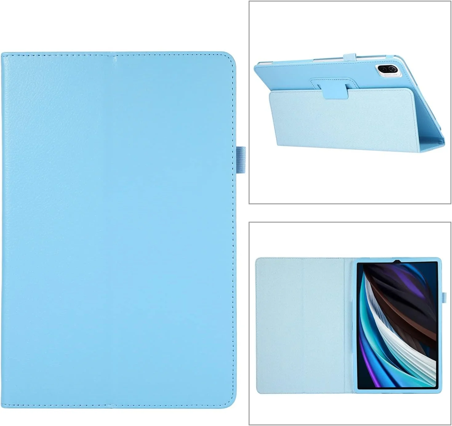 کیف تبلت با بافت چرمی مناسب برای تبلت شیائومی MI Pad 5 / MiPad 5 Pro 11 اینچ 2021، محافظ تاشو باریک و سبک کیف تبلت با بافت چرمی مناسب برای تبلت شیائومی MI Pad 5 / MiPad 5 Pro 11 اینچ 2021، محافظ تاشو باریک و سبک