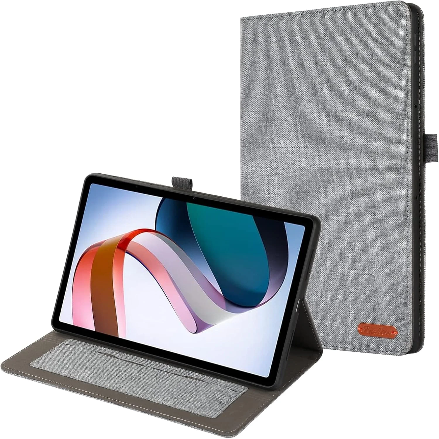 کیف تبلت پارچه ای چرمی ZZjingli برای شیائومی ردمی پد 10.61 (آبی) (قرمز) (قرمز رز) و غیره (رنگ: خاکستری)