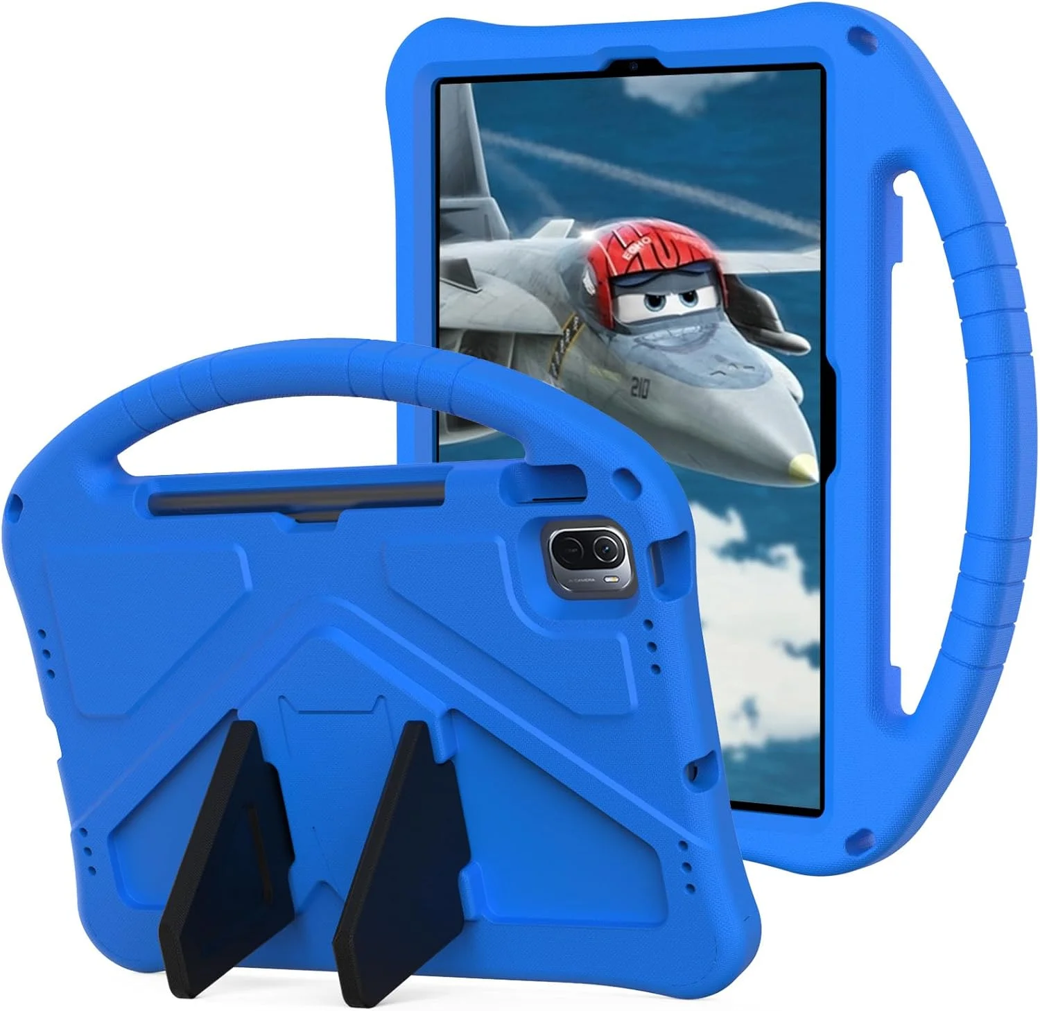 کاور تبلت کودکانه گروتری سازگار با شیائومی پد 6 / پد 6 پرو 2023 - کاور محافظ استند دسته دار EVA سبک و بادوام ضد ضربه (آبی)