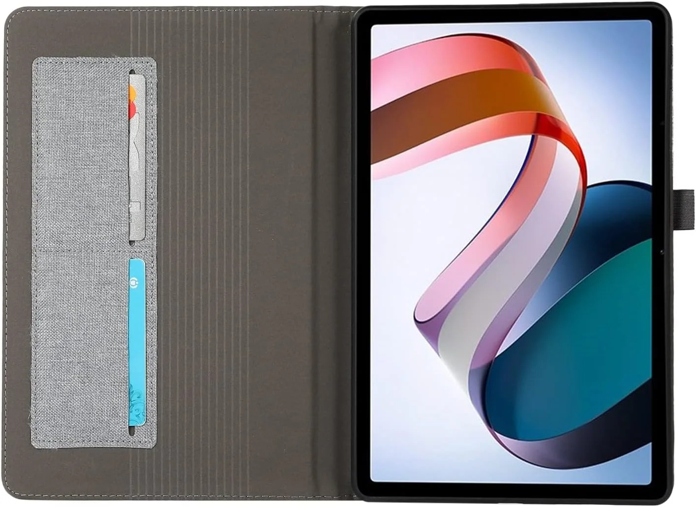 کیف تبلت پارچه ای چرمی ZZjingli برای شیائومی ردمی پد 10.61 (آبی) (قرمز) (قرمز رز) و غیره (رنگ: خاکستری)