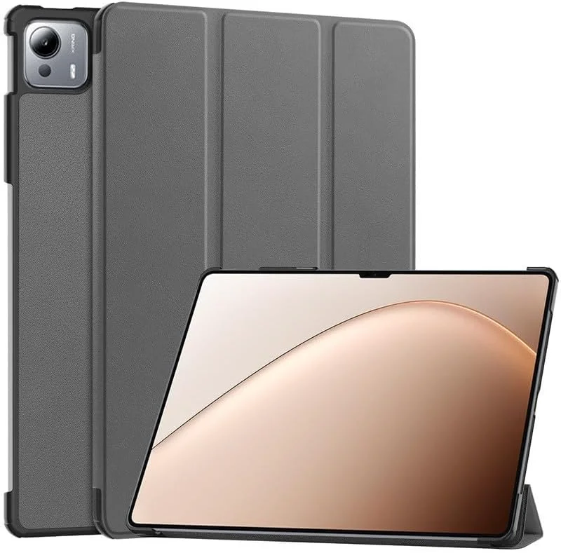 کاور تبلت Gruattreay سازگار با شیائومی پد 7 اولترا 14 اینچ 2025، [پشتیبانی از حالت خواب هوشمند] جلد چرمی PC با استند دو منظوره برای Mi Pad 7 Ultra (خاکستری)