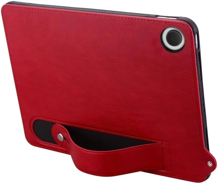 کاور تبلت شیائومی می پد 4 مدل چرمی TPU به همراه بند مچی (قهوه ای)(خاکستری)(قرمز) و غیره (قرمز)