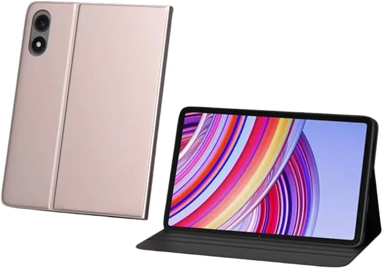 Gruattreay Tablet Case Compatible with Xiaomi Redmi Pad Pro 12.1 Inch, Folding Case with Adjustable Stand & Hibernate Function, Magnetic All-Inclusive Drop Protection Cover (Pink)