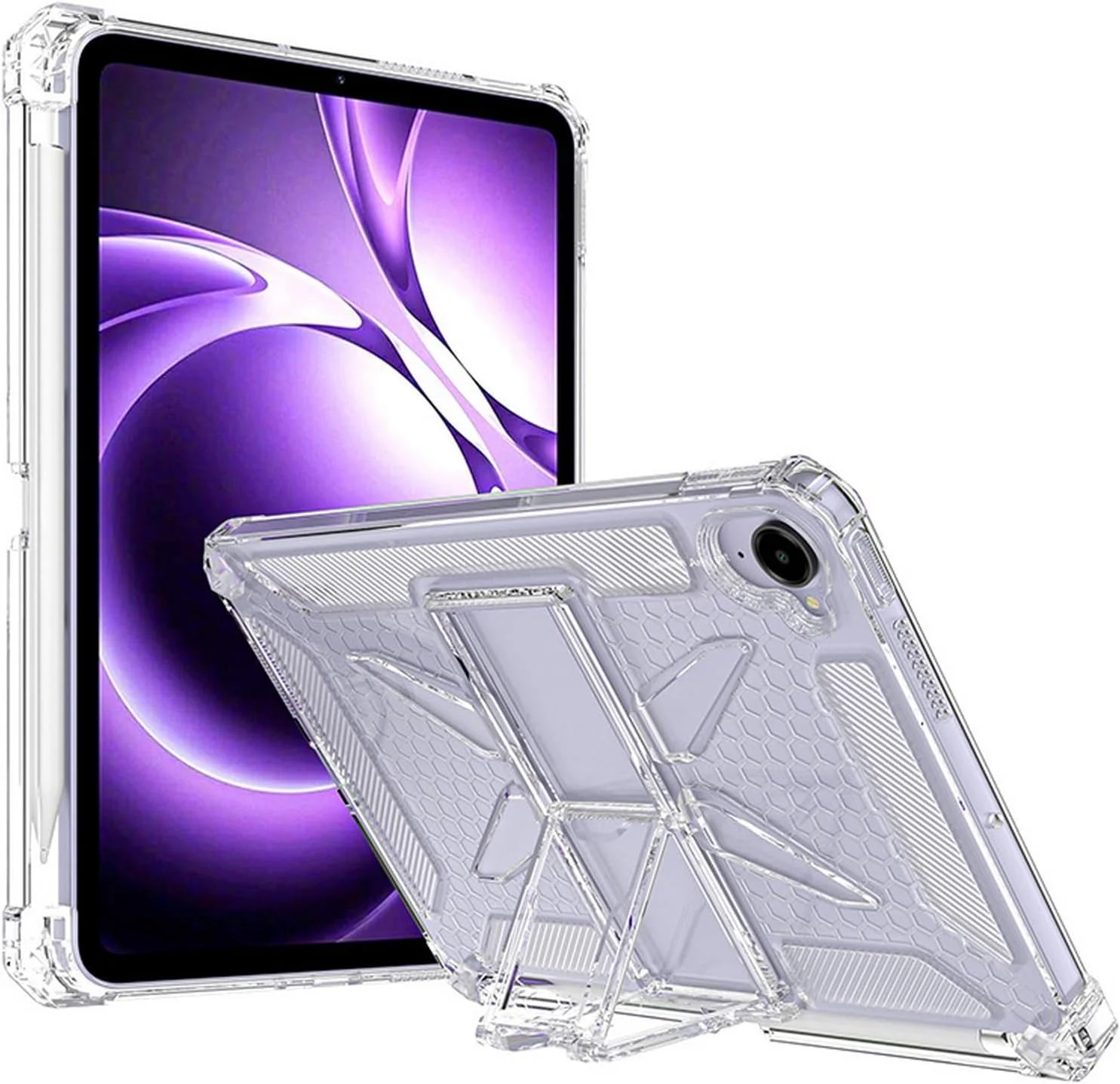 کاور ضد ضربه DWaybox برای تبلت شیائومی Redmi K Pad (2025) 8.8 اینچی - کاور TPU شفاف با پایه، ضد خش، محافظ انعطاف پذیر - شفاف