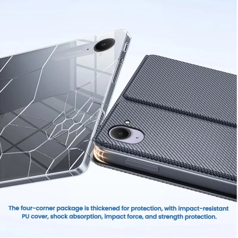 Gruattreay Tablet Case Compatible with Xiaomi Redmi K Pad 8.8 Inch 2025, with Hibernation Function and Stand, PU All-inclusive Drop Protection Cover for Redmi K Pad (Black)