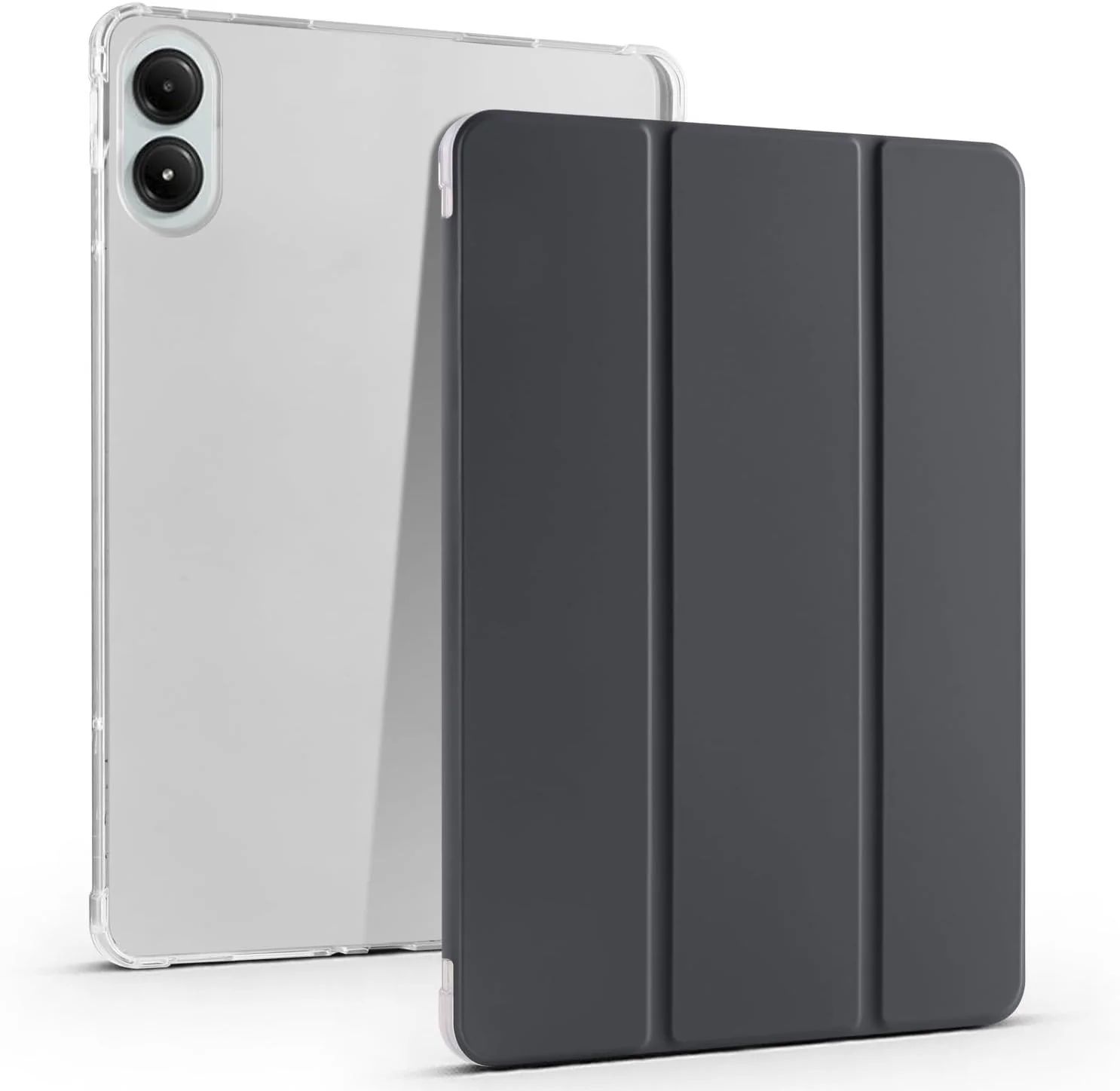 کاور شفاف تبلت سازگار با شیائومی Redmi Pad Pro 12.1 اینچ 2024، کاور باریک TPU با قابلیت بیدار/خواب خودکار، کاور محافظ سبک وزن هوشمند با جای مدادی، ضد ضربه، مشکی