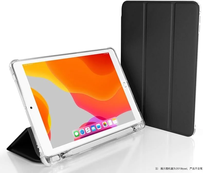 Tablet Travel Case Compatible with Xiaomi Pad 5 Pro 12.4/Mi Pad 5 Pro 12.4 with Pencil Holder Smart Cover, Shockproof Protective Case with Clear TPU Back Cover Tab Protection