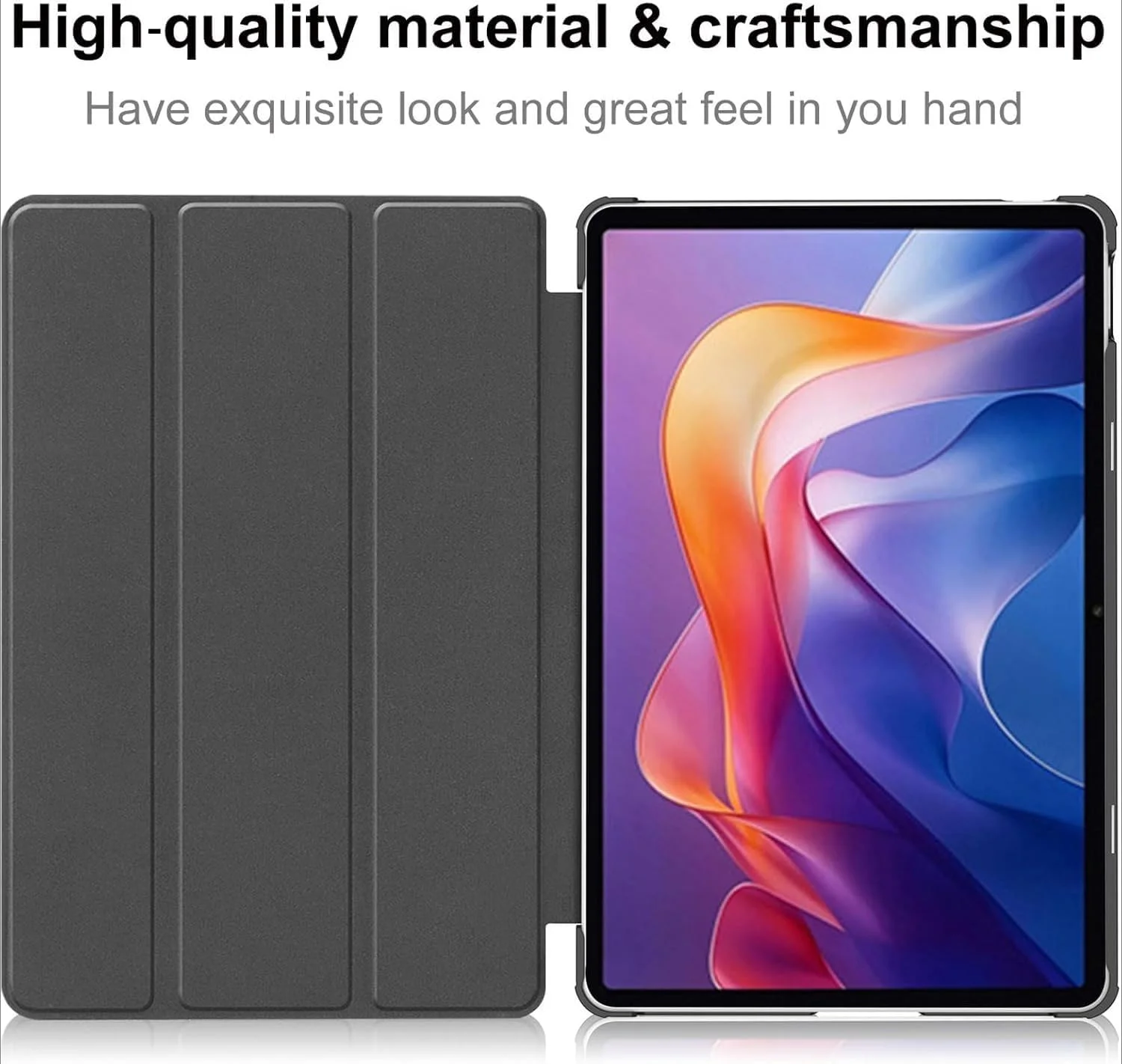 Gruattreay Tablet Case for Xiaomi Redmi Pad 2 (2025) 11 inch, Lightweight Tri-Fold PU Leather Case Folio Flip Cover Shockproof Protective Stand Cover with Auto Wake/Sleep (Green)