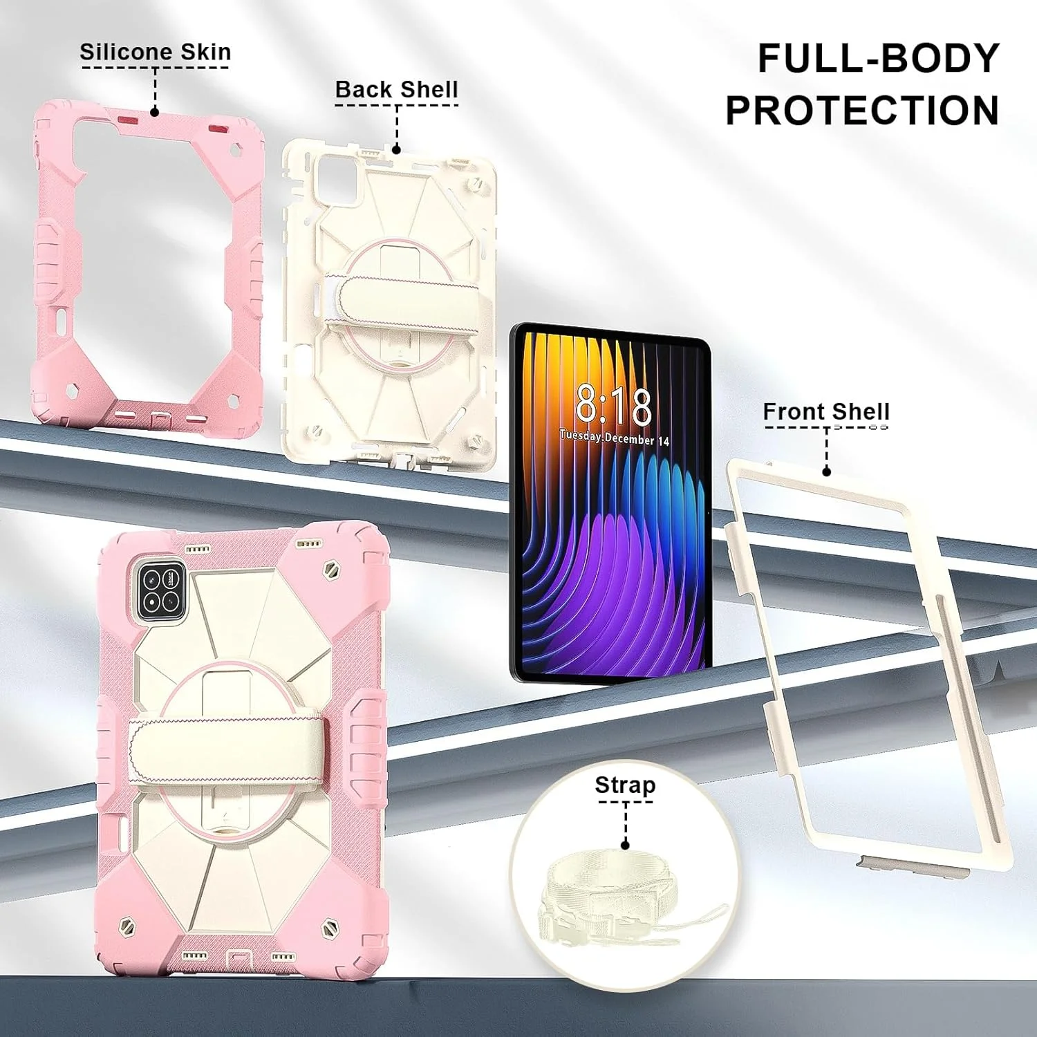 Tablet Travel Case Compatible with Xiaomi Mi Pad 7 / Mi Pad 7 Pro 11.2 Inch 2024 Protective Case with Wrist Strap/Pen Holder S, Heavy Duty Shockproof Case Compatible with Xiaom Tablet Travel Case Compatible with Xiaomi Mi Pad 7 / Mi Pad 7 Pro 11.2 Inch 2024 Protective Case with Wrist Strap/Pen Holder S, Heavy Duty Shockproof Case Compatible with Xiaom