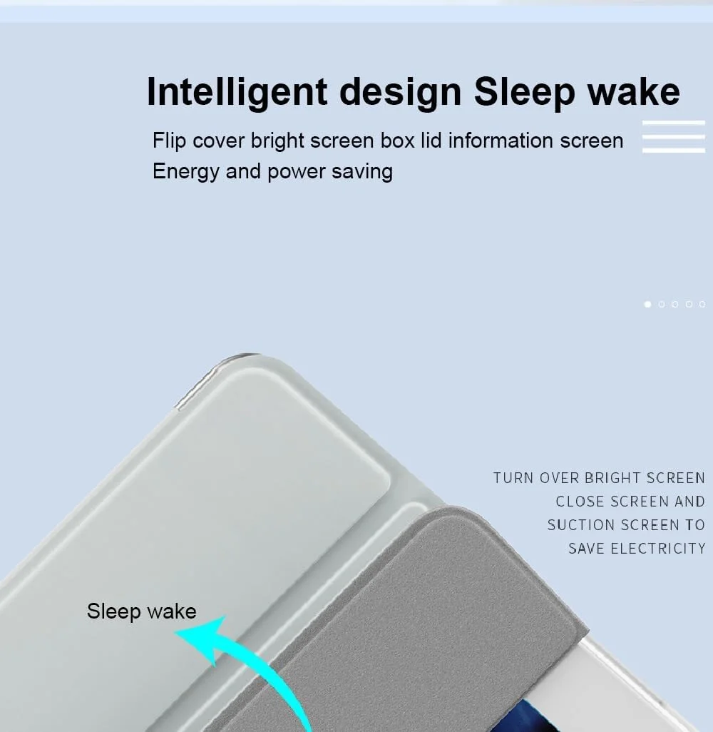 Tablet Travel Case Compatible with Xiaomi Pad 5 Pro 12.4/Mi Pad 5 Pro 12.4 with Pencil Holder Smart Cover, Shockproof Protective Case with Clear TPU Back Cover Tab Protection