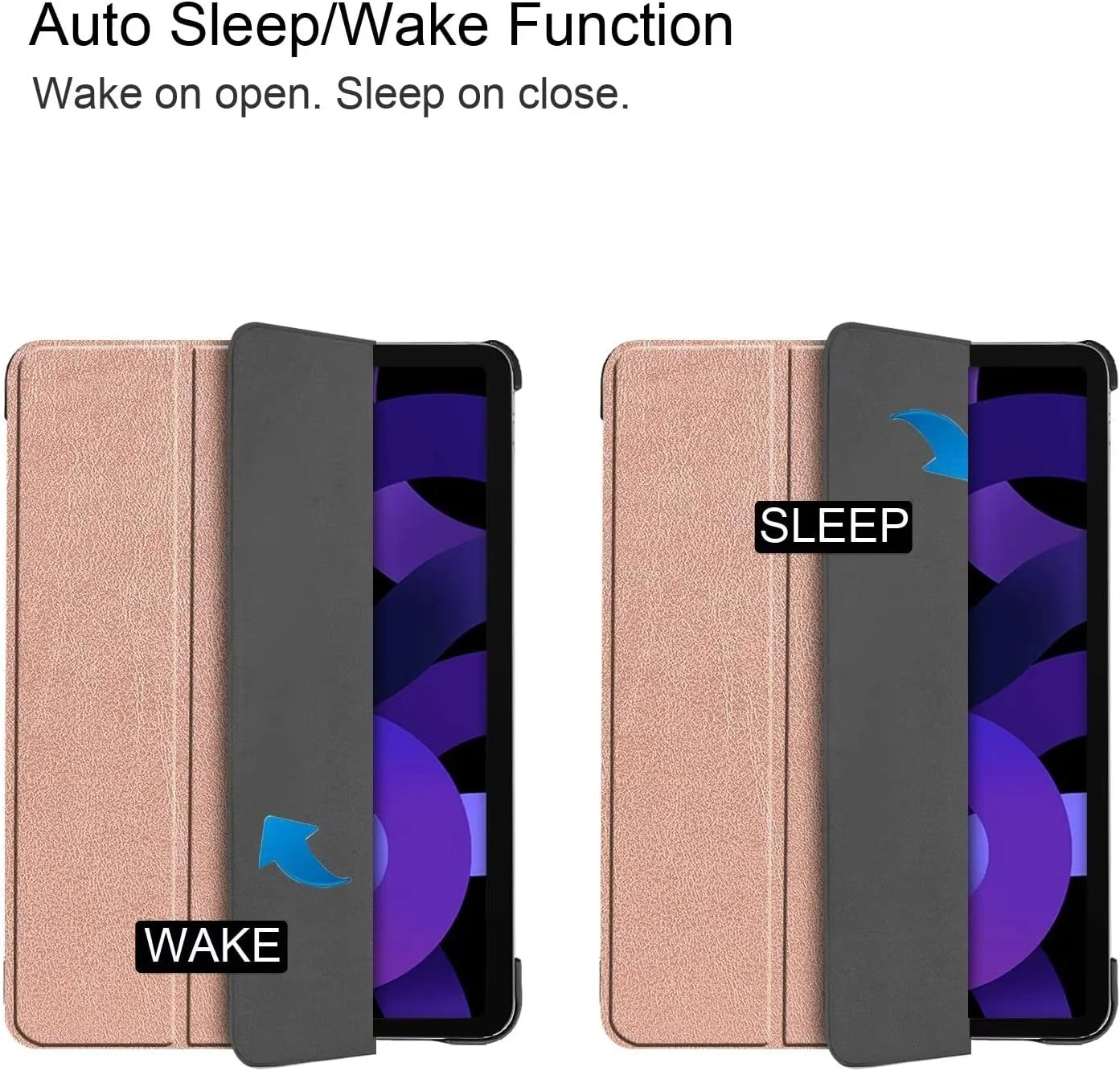 RanTuo Tablet Case for Xiaomi Mi Pad 5, PU Skin, Light and Thin, Waterproof, Dustproof, Anti-Fall Protective Case for Xiaomi Mi Pad 5.(Rose Gold)