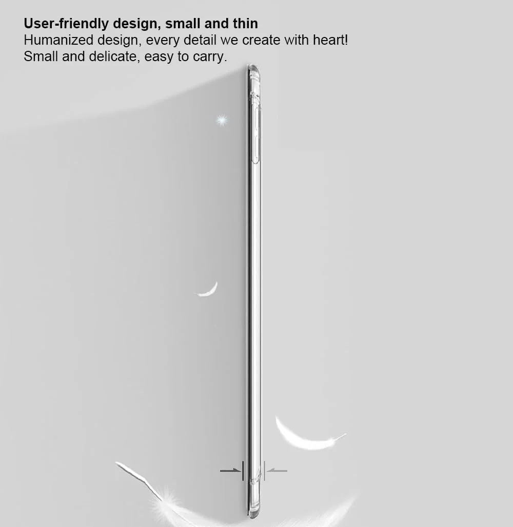 Tablet Travel Case Compatible with Xiaomi Pad 5 Pro 12.4/Mi Pad 5 Pro 12.4 with Pencil Holder Smart Cover, Shockproof Protective Case with Clear TPU Back Cover Tab Protection