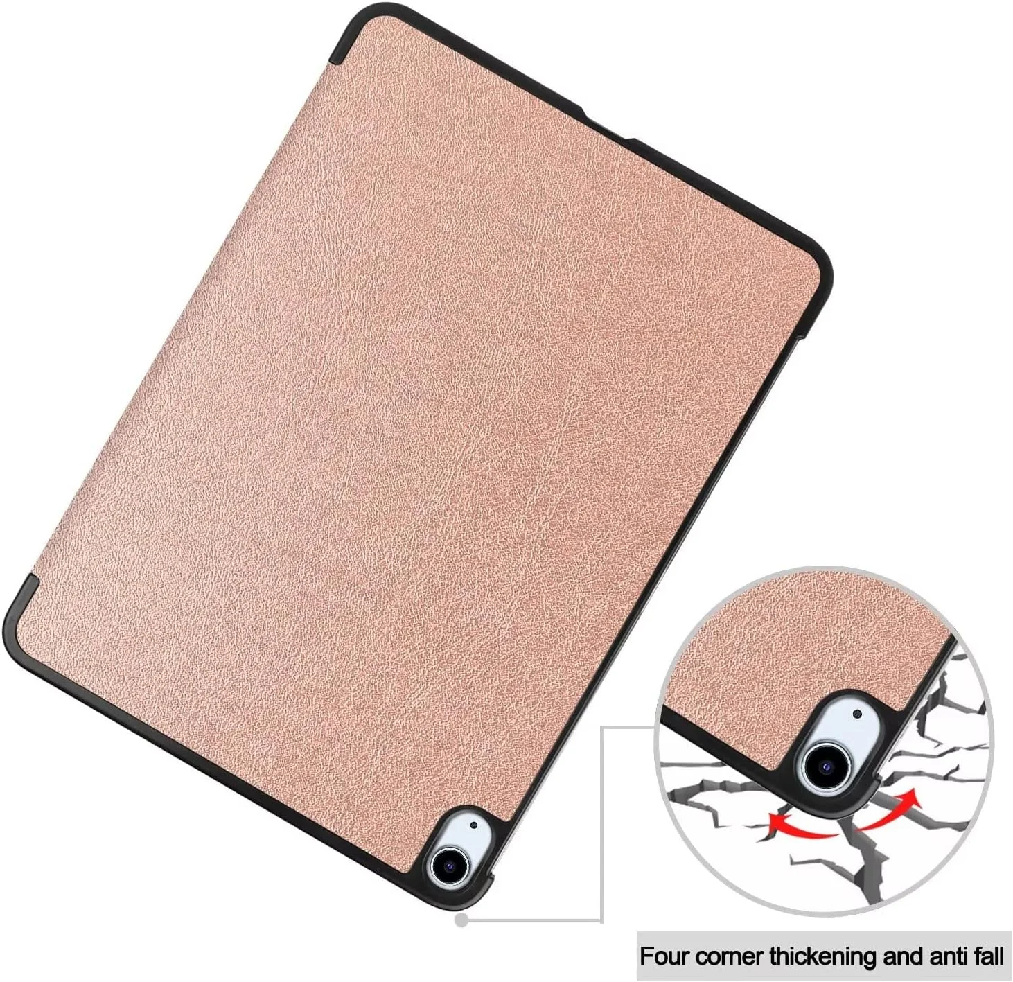 RanTuo Tablet Case for Xiaomi Mi Pad 5, PU Skin, Light and Thin, Waterproof, Dustproof, Anti-Fall Protective Case for Xiaomi Mi Pad 5.(Rose Gold)