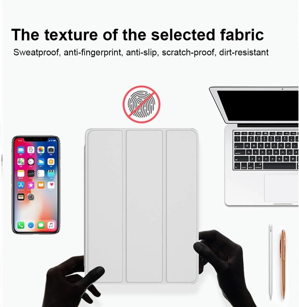 Tablet Travel Case Compatible with Xiaomi Pad 5 Pro 12.4/Mi Pad 5 Pro 12.4 with Pencil Holder Smart Cover, Shockproof Protective Case with Clear TPU Back Cover Tab Protection