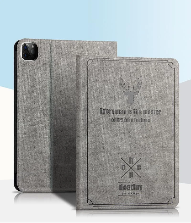 کاور تبلت شیائومی پد 6 پرو 11 اینچ Gruattreay، چرم PU تاشو، پایه دار و مغناطیسی، مناسب برای تبلت شیائومی می پد 6 پرو 2023 (خاکستری)