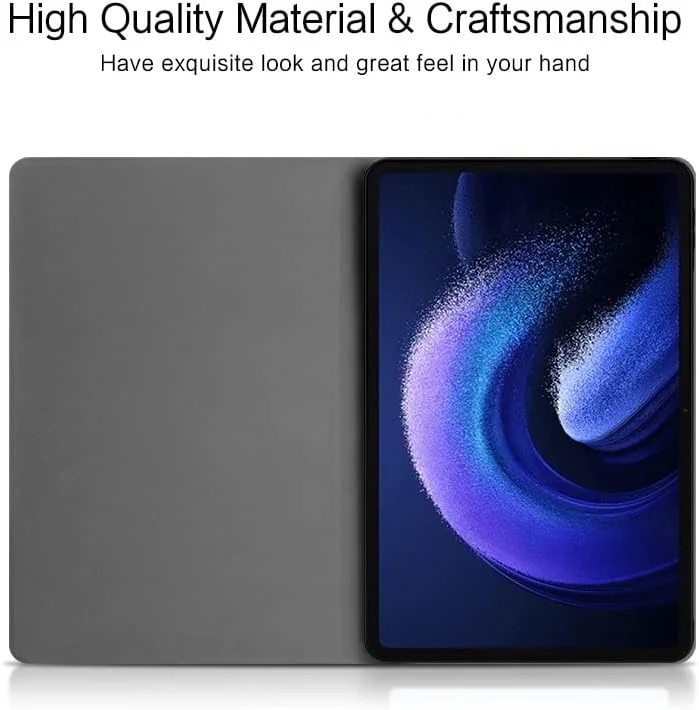 کاور تبلت شیائومی پد 6 پرو 11 اینچ Gruattreay، چرم PU تاشو، پایه دار و مغناطیسی، مناسب برای تبلت شیائومی می پد 6 پرو 2023 (خاکستری)