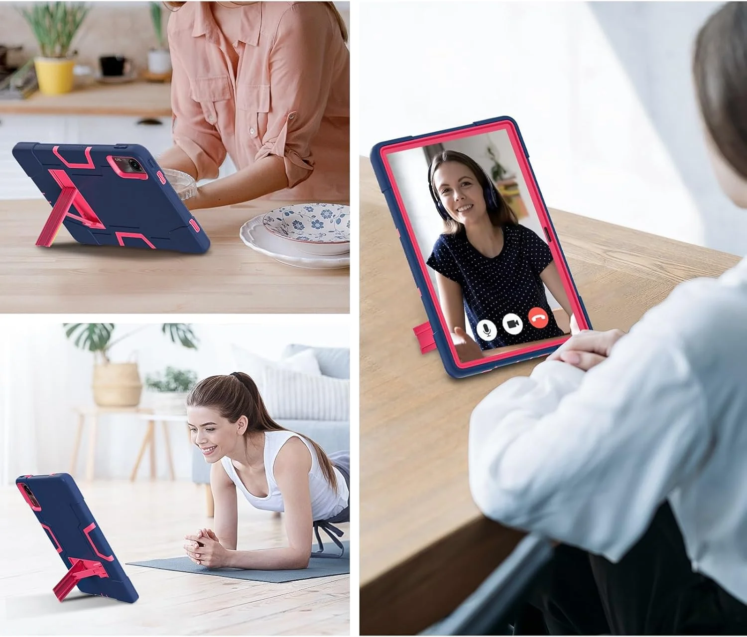 کاور سیلیکونی تبلت شیائومی Redmi Pad SE 11 اینچی (2023) مدل Gruattreay با پایه نگهدارنده، ضد ضربه و مقاوم (آبی تیره + صورتی) کاور سیلیکونی تبلت شیائومی Redmi Pad SE 11 اینچی (2023) مدل Gruattreay با پایه نگهدارنده، ضد ضربه و مقاوم (آبی تیره + صورتی)