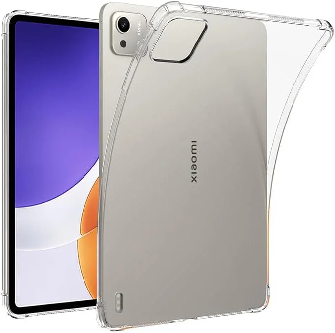 کاور تبلت Gruattreay سازگار با شیائومی پد 7S Pro 12.5 اینچ، کاور محافظ شفاف TPU نرم با پوشش کامل برای Mi Pad 7S Pro 12.5