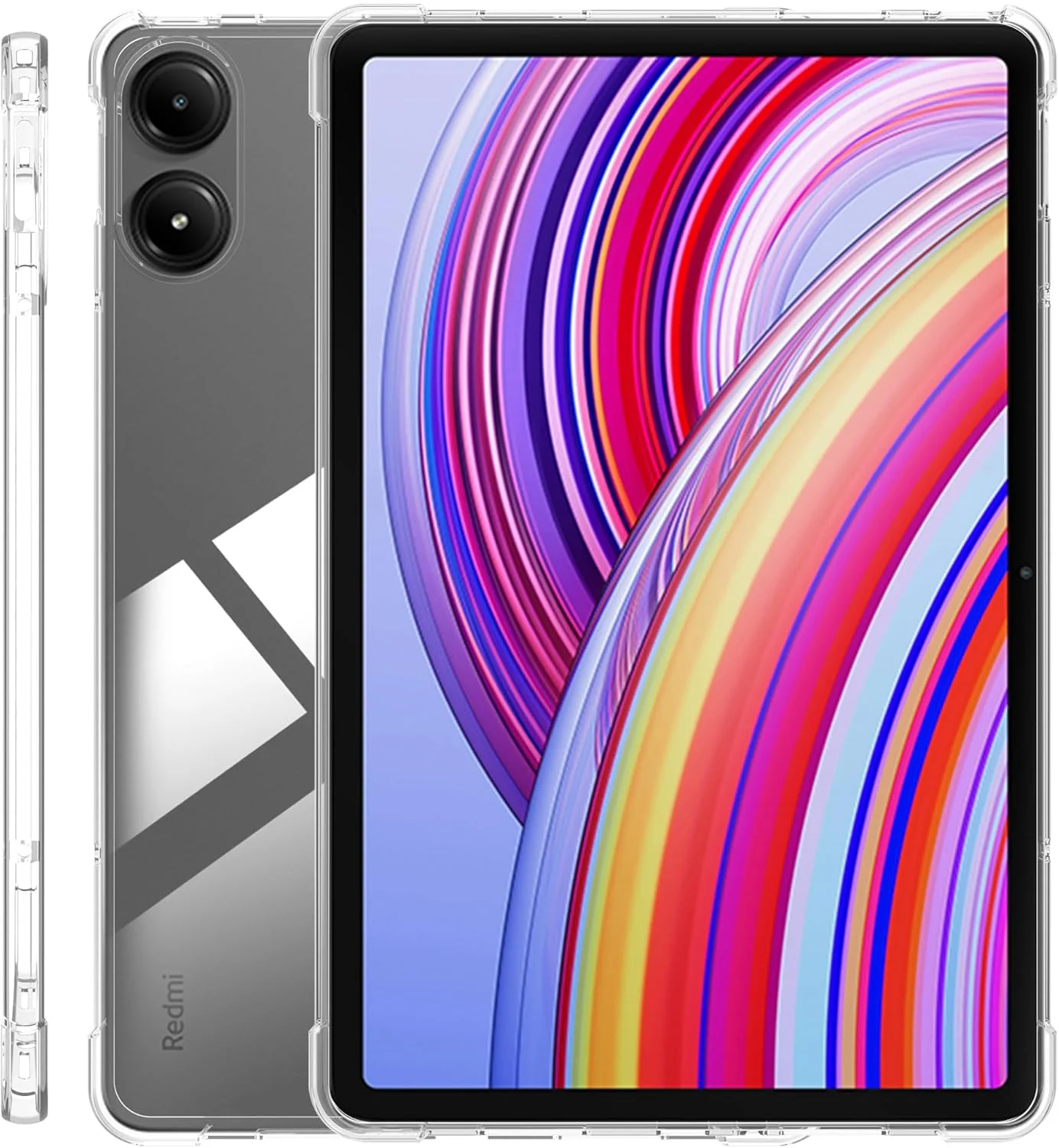 کاور تبلت zZjoOoj مناسب برای ردمی پد پرو/شیائومی پوکو پد (2024) 12.1 اینچ، کاور محافظ فوق العاده نازک و سبک وزن، کاور محافظ تبلت TPU نرم و ضد ضربه (شفاف)