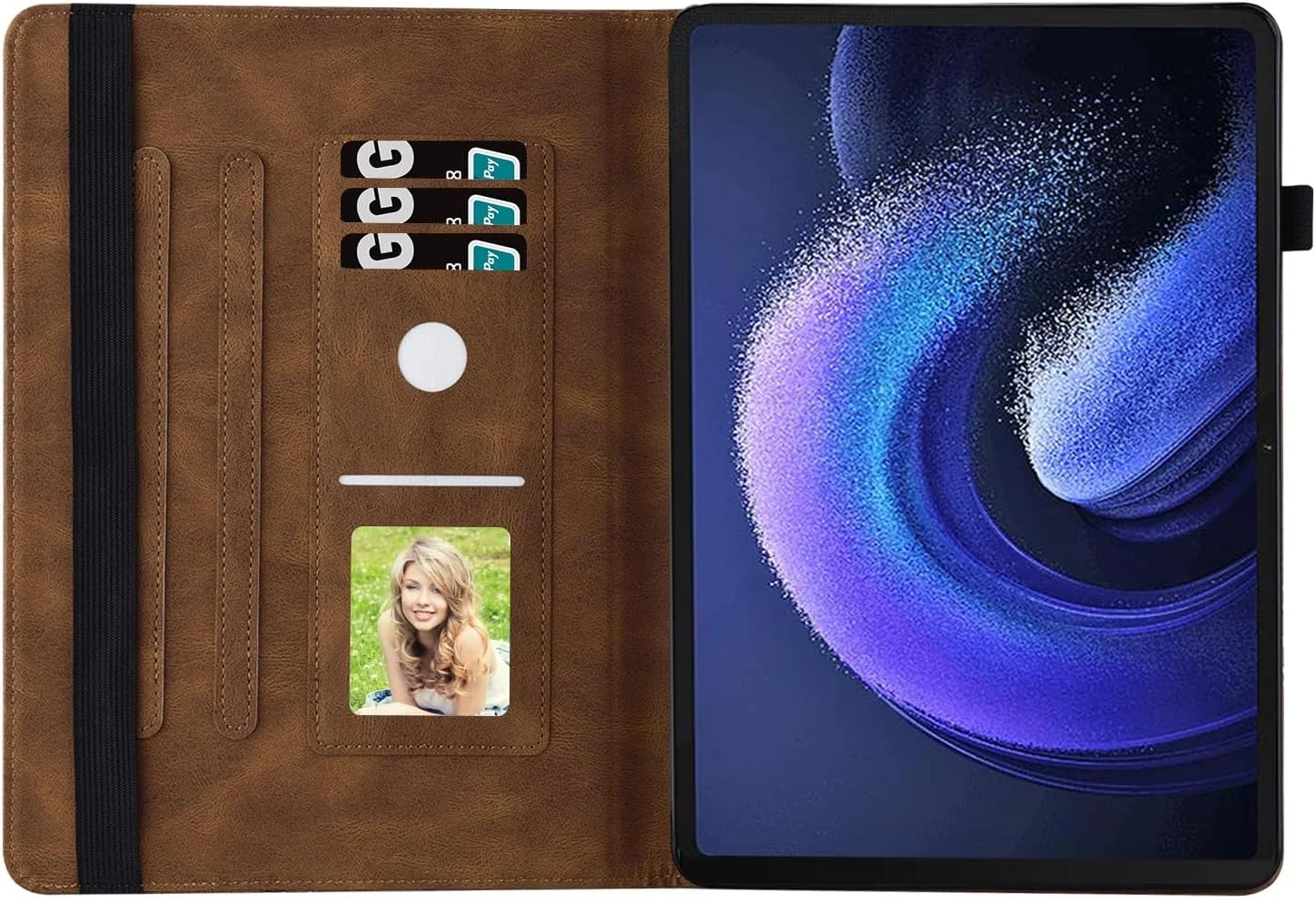 کیف محافظ تبلت چرمی PU طرح پروانه، دارای جای کارت، سازگار با تبلت شیائومی پد 6 مکس کیف محافظ تبلت چرمی PU طرح پروانه، دارای جای کارت، سازگار با تبلت شیائومی پد 6 مکس