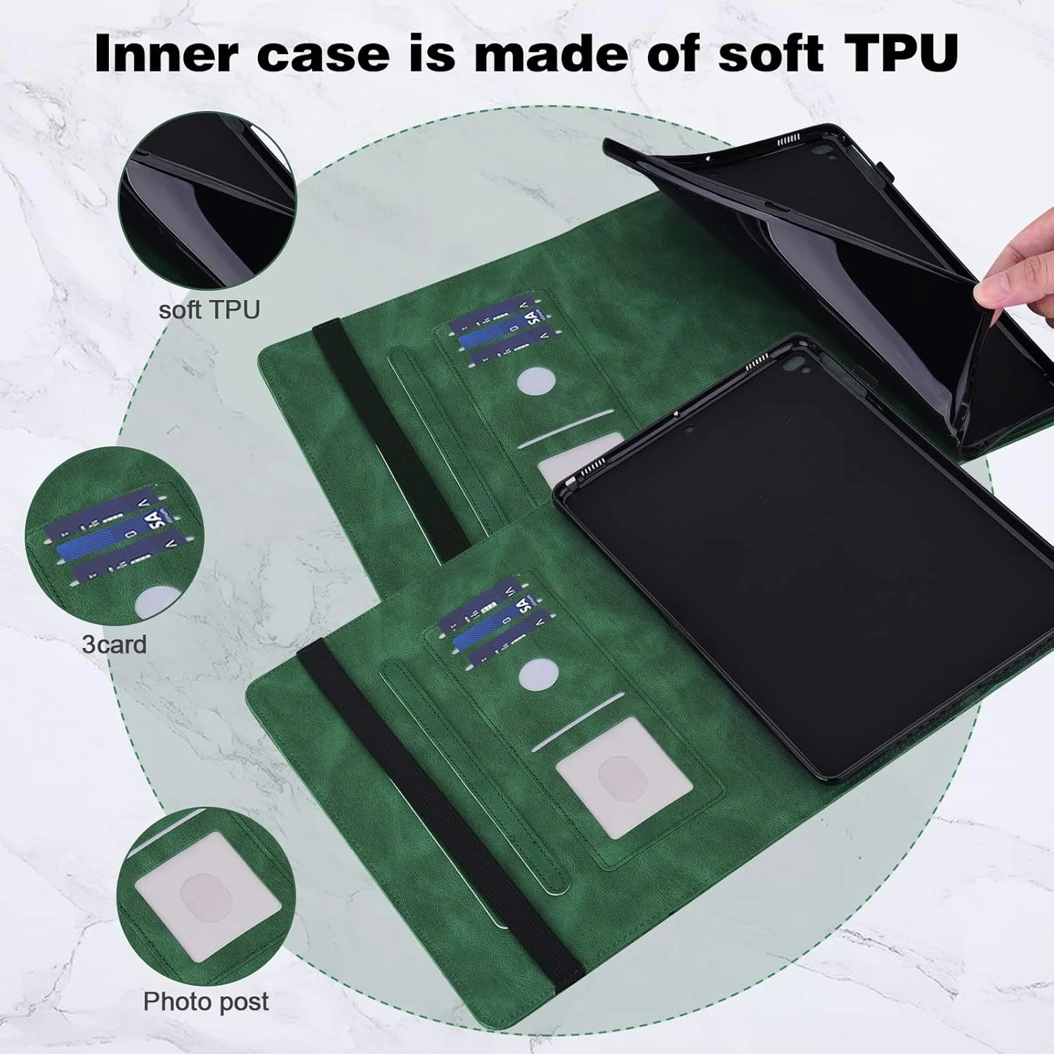 کیف محافظ تبلت شیائومی پد 6 / شیائومی پد 6 پرو 11 اینچ 2023 به همراه قلم، کیف چرمی PU تاشو با جای قلم، مناسب برای شیائومی پد 6 / شیائومی پد 6 پرو (سبز) کیف محافظ تبلت شیائومی پد 6 / شیائومی پد 6 پرو 11 اینچ 2023 به همراه قلم، کیف چرمی PU تاشو با جای قلم، مناسب برای شیائومی پد 6 / شیائومی پد 6 پرو (سبز)