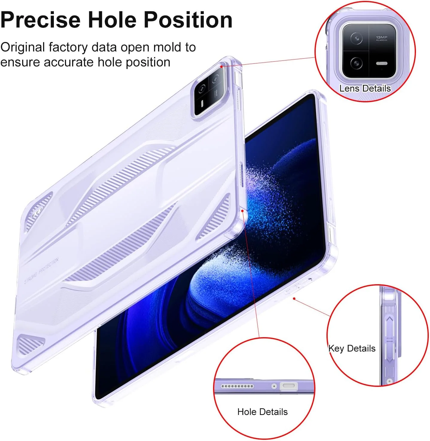 کاور تبلت شفاف Gruattreay سازگار با شیائومی پد 6 / شیائومی پد 6 پرو 11 اینچ، کاور نرم TPU ضد لغزش و ضد ضربه (خاکستری) کاور تبلت شفاف Gruattreay سازگار با شیائومی پد 6 / شیائومی پد 6 پرو 11 اینچ، کاور نرم TPU ضد لغزش و ضد ضربه (خاکستری)