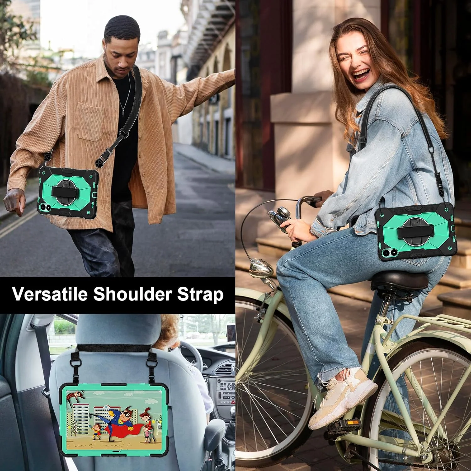 کیف تبلت رباتی Nincyee برای Xiaomi Redmi Pad Pro 12.1" 2024، کاور سیلیکونی ضد ضربه رنگین کمانی 3 در 1 با نگهدارنده قلم، بند شانه، بند دستی، پایه تاشو برای کودکان کیف تبلت رباتی Nincyee برای Xiaomi Redmi Pad Pro 12.1" 2024، کاور سیلیکونی ضد ضربه رنگین کمانی 3 در 1 با نگهدارنده قلم، بند شانه، بند دستی، پایه تاشو برای کودکان