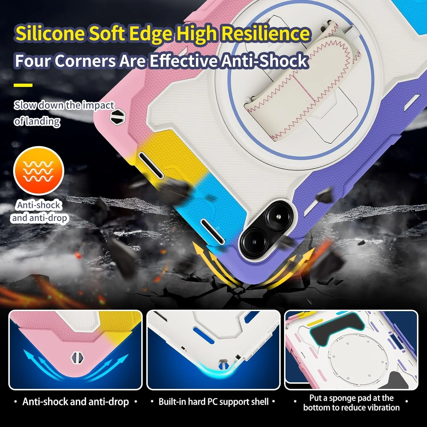 کیف محافظ تبلت سازگار با شیائومی Redmi Pad Pro 12.1 اینچ، کیف مقاوم در برابر ضربه 12.1 اینچی، قاب TPU با پایه نگهدارنده، روکش محافظ Robu کیف محافظ تبلت سازگار با شیائومی Redmi Pad Pro 12.1 اینچ، کیف مقاوم در برابر ضربه 12.1 اینچی، قاب TPU با پایه نگهدارنده، روکش محافظ Robu