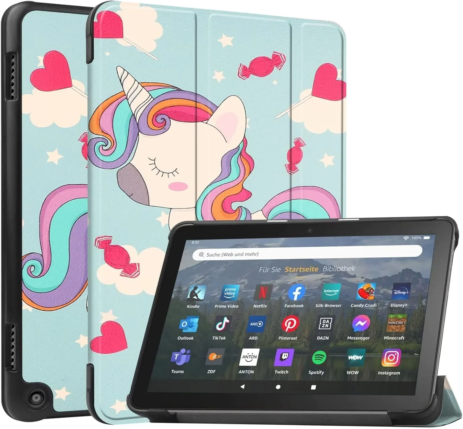 RanTuo Tablet Case for Xiaomi Pad 5 Pro, PU Skin, Light and Thin, Waterproof, Dustproof, Anti-Fall Protective Case for Xiaomi Pad 5 Pro.(Unicorn)