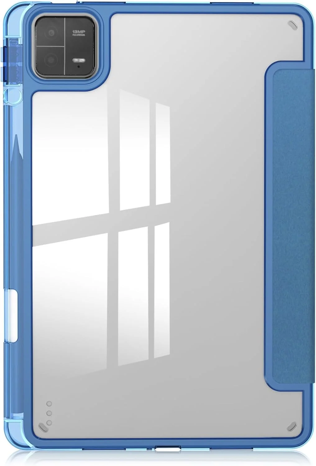 کاور هوشمند تاشو سازگار با تبلت شیائومی پد 6/پد 6 پرو 11 اینچ 2023، کاور پشتی شفاف باریک TPU با پایه و جای قلم، ضد ضربه، بیدار/خواب خودکار. آبی آسمانی کاور هوشمند تاشو سازگار با تبلت شیائومی پد 6/پد 6 پرو 11 اینچ 2023، کاور پشتی شفاف باریک TPU با پایه و جای قلم، ضد ضربه، بیدار/خواب خودکار. آبی آسمانی