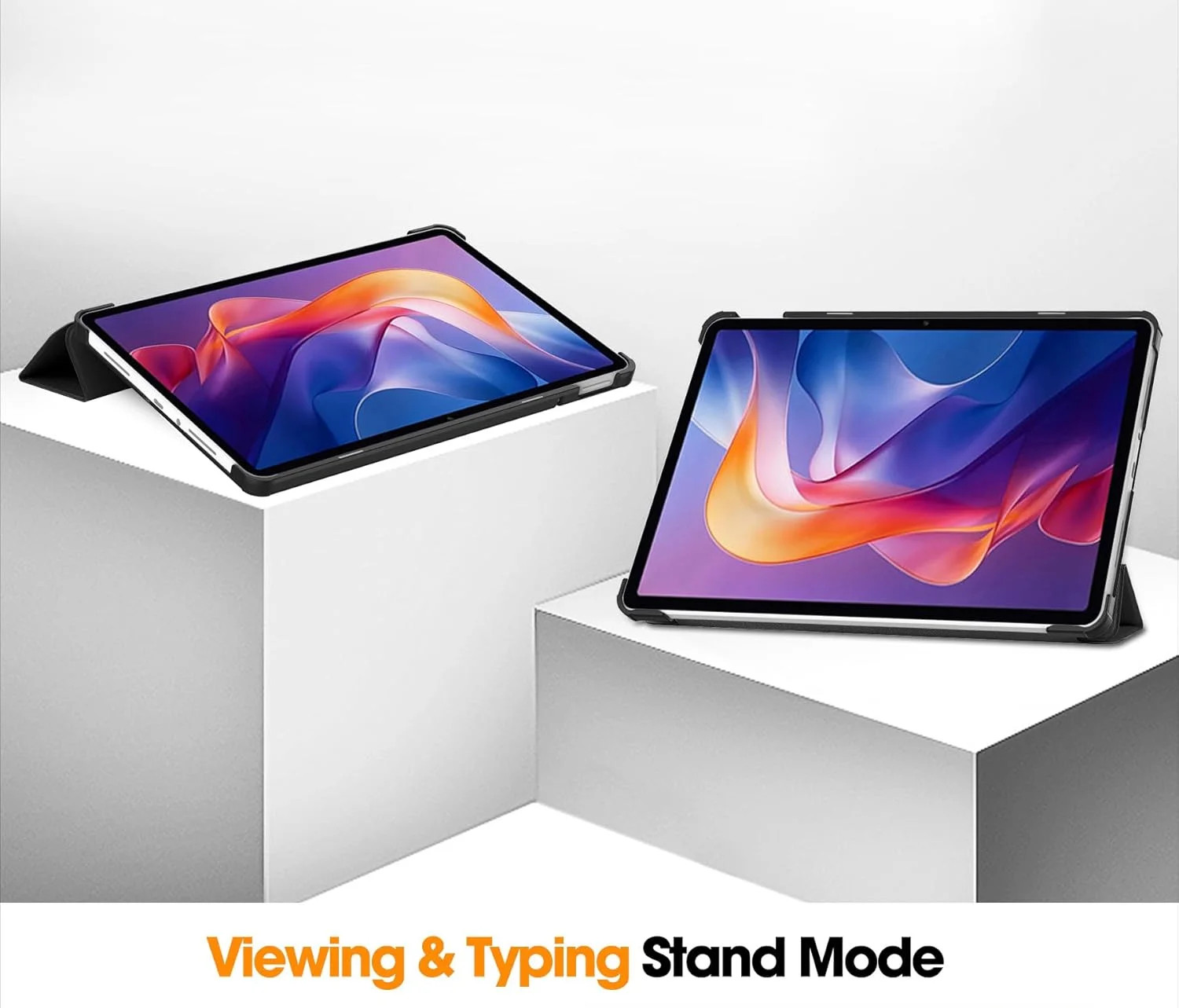 Gruattreay Tablet Case Compatible with Xiaomi Redmi Pad 2 11 Inch 2025,Smart Tri-fold Leather Protective Case,Auto Sleep/Wake Function,Multi-angle Bracket (Rose Gold)