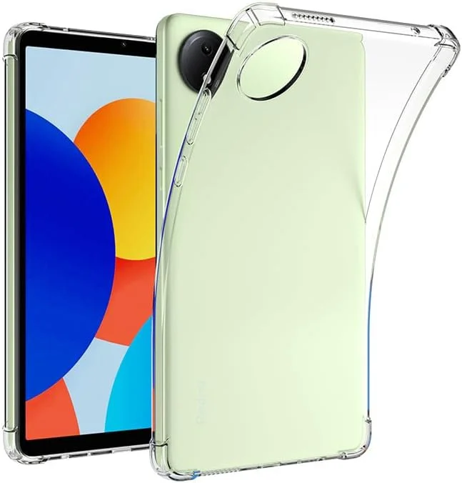 Kejuthrv compatible with Xiaomi Redmi Pad SE 8.7 inch Clear Case Released 2024, Shockproof Impact Resistant Flexible Cover, Anti-Scratch Transparent Clear TPU Protective Shell for REDMIPAD SE 8.7