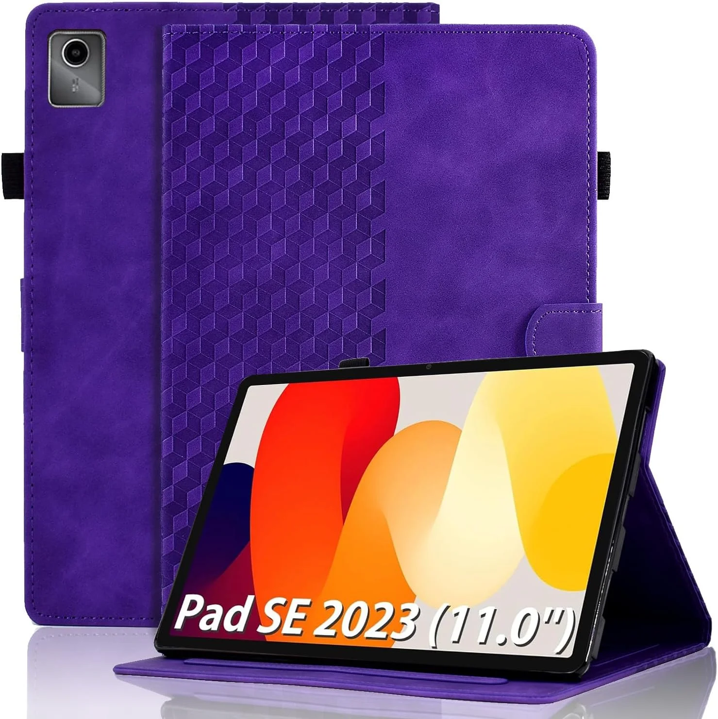 Vkooer Case for Xiaomi Redmi Pad SE 2023 (11 Inch) Tablet Protective Case Premium Leather Folio Smart Case with Auto Sleep/Wake Pen Holder Card Slot for Xiaomi Redmi Pad SE, Purple