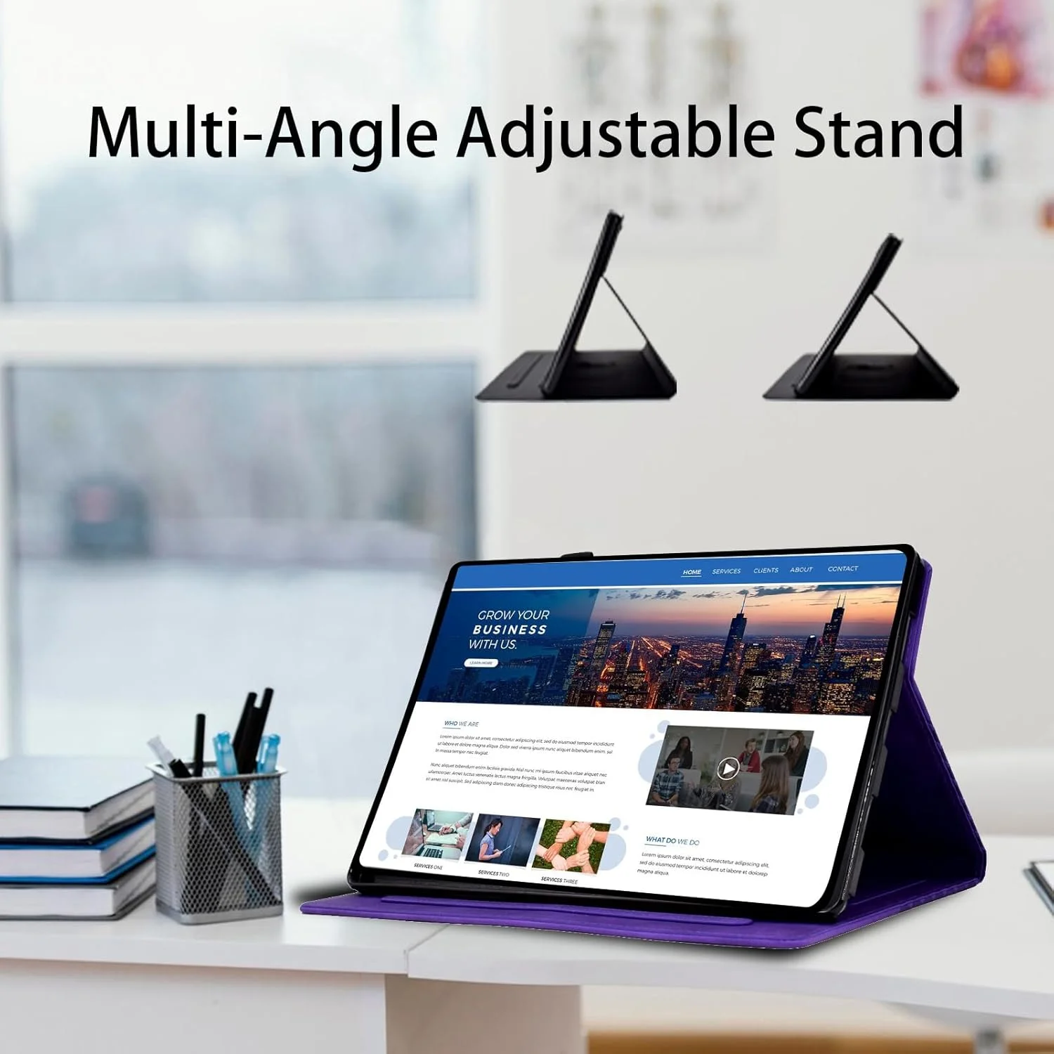 Vkooer Case for Xiaomi Redmi Pad SE 2023 (11 Inch) Tablet Protective Case Premium Leather Folio Smart Case with Auto Sleep/Wake Pen Holder Card Slot for Xiaomi Redmi Pad SE, Purple