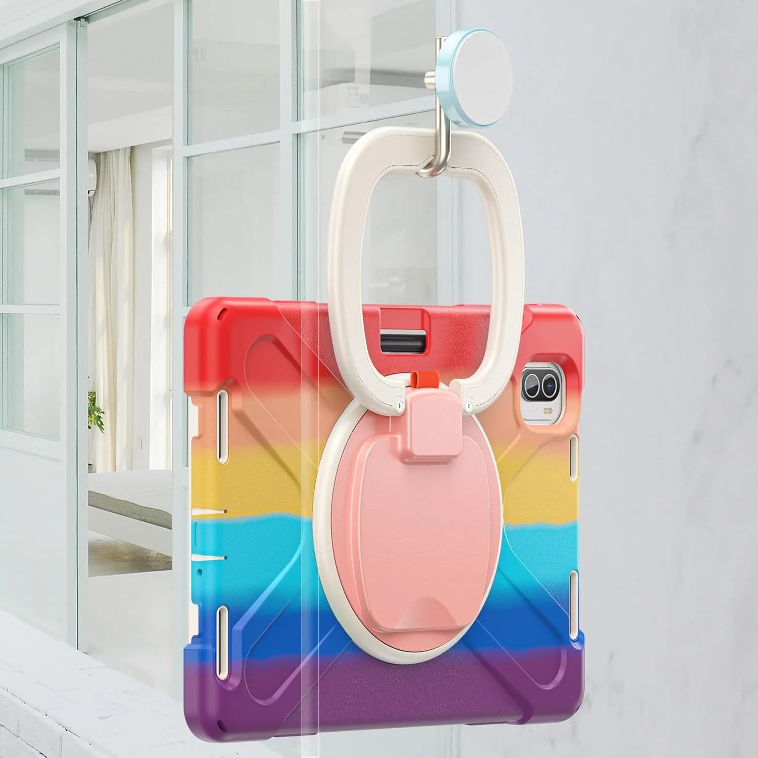 کیف تبلت مناسب برای Xiaomi Mi Pad 5/MiPad 5 Pro 11 اینچ 2021، کیف TPU بادوام و ضد ضربه کودکان، پایه نگهدارنده چند منظوره چرخان 360 درجه + بند شانه کیف تبلت مناسب برای Xiaomi Mi Pad 5/MiPad 5 Pro 11 اینچ 2021، کیف TPU بادوام و ضد ضربه کودکان، پایه نگهدارنده چند منظوره چرخان 360 درجه + بند شانه