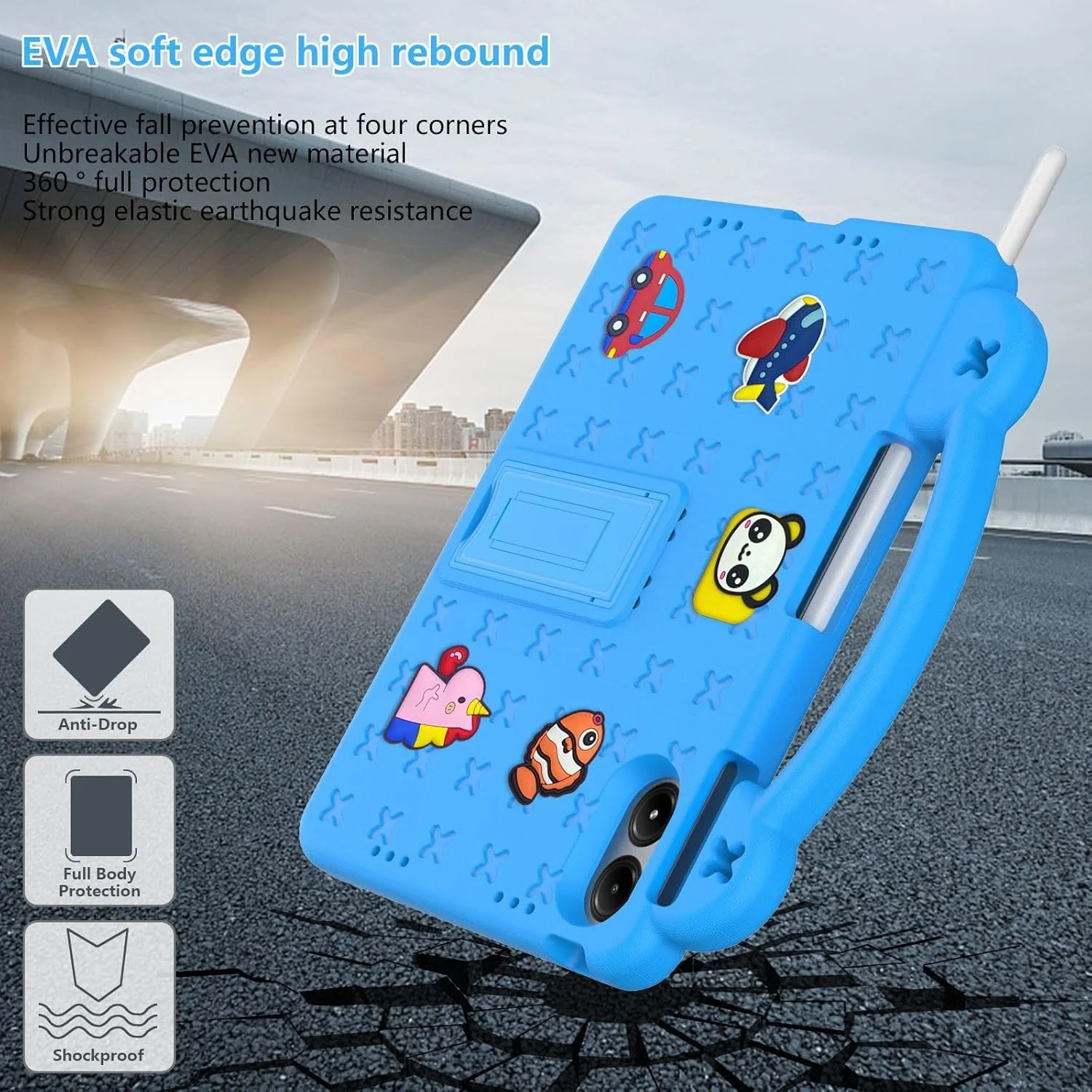 کاور تبلت Gruattreay سازگار با شیائومی Redmi Pad Pro 12.1 اینچ، کیف تبلت با جای قلم و پایه قابل تنظیم، کاور تبلت دستی EVA برای کودکان (زرد) کاور تبلت Gruattreay سازگار با شیائومی Redmi Pad Pro 12.1 اینچ، کیف تبلت با جای قلم و پایه قابل تنظیم، کاور تبلت دستی EVA برای کودکان (زرد)