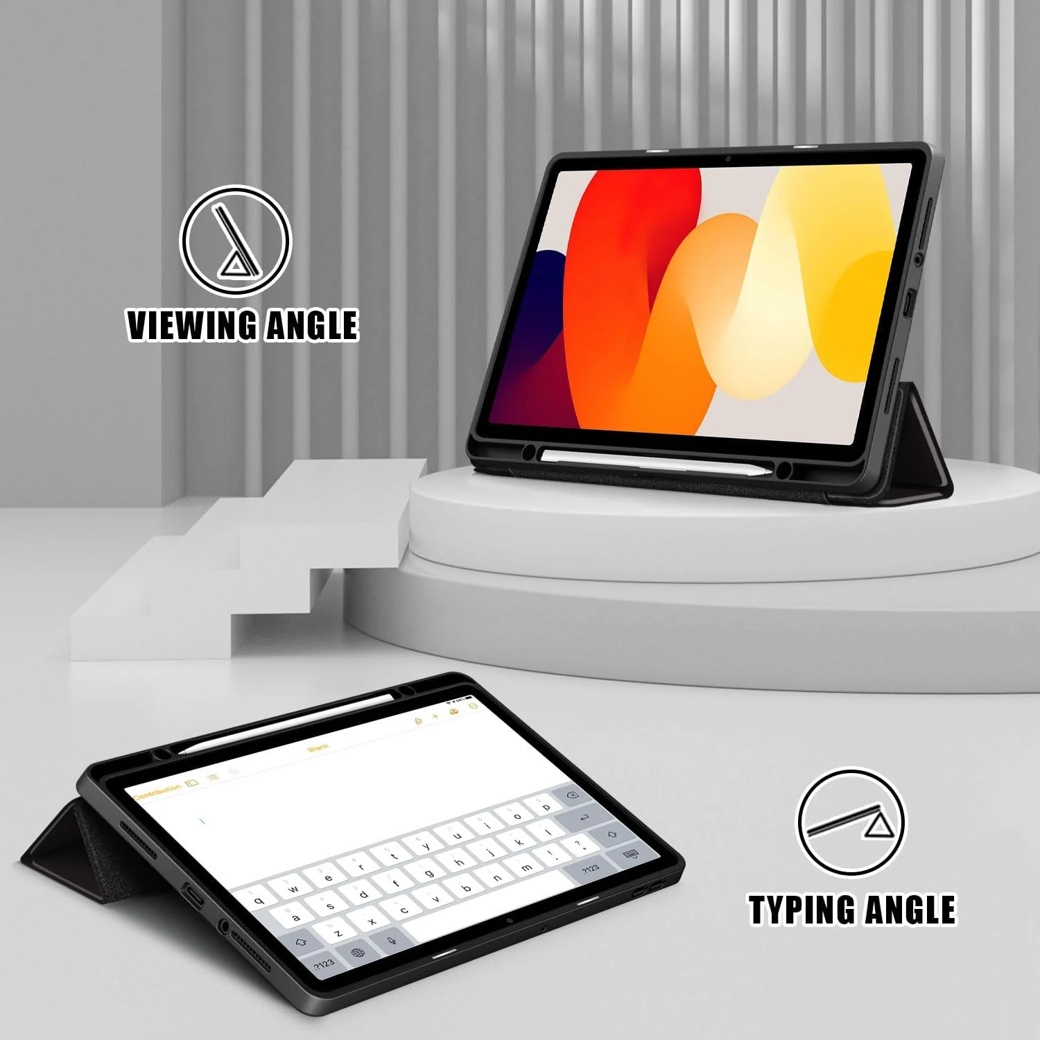 کاور تبلت DINGGUAGUA برای تبلت شیائومی Redmi Pad SE 11 اینچ 2023، کاور پشتی شفاف تبلت با عملکرد نگهدارنده قلم، لمس نکنید کاور تبلت DINGGUAGUA برای تبلت شیائومی Redmi Pad SE 11 اینچ 2023، کاور پشتی شفاف تبلت با عملکرد نگهدارنده قلم، لمس نکنید