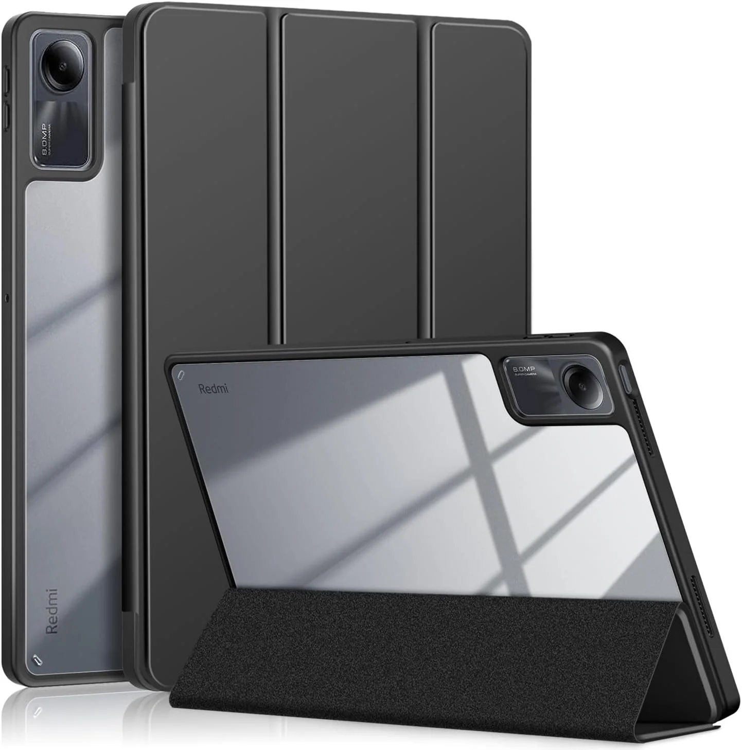 کاور محافظ تبلت 11 اینچی شیائومی Redmi Pad SE مدل Yiernuo، کاور محافظ فوق العاده نازک با پشت شفاف و عملکرد خواب/بیدار شدن خودکار، مشکی کاور محافظ تبلت 11 اینچی شیائومی Redmi Pad SE مدل Yiernuo، کاور محافظ فوق العاده نازک با پشت شفاف و عملکرد خواب/بیدار شدن خودکار، مشکی